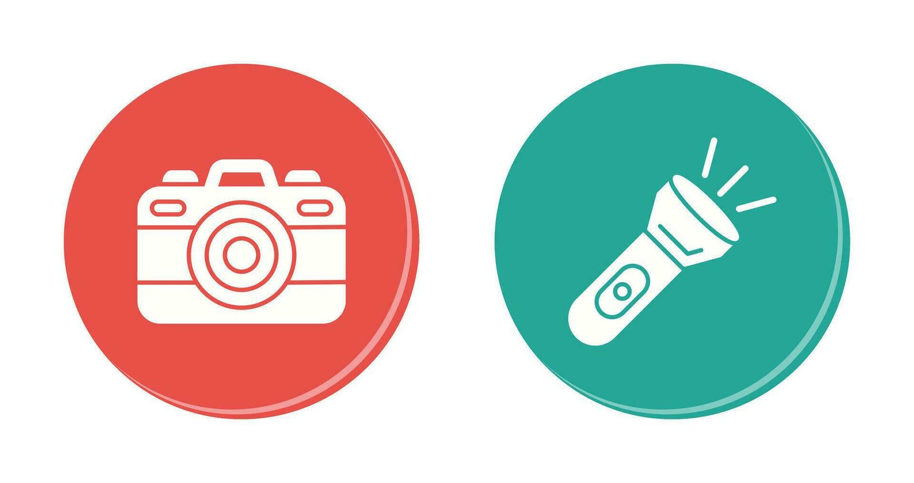 Camera and Flash Light Icon vector