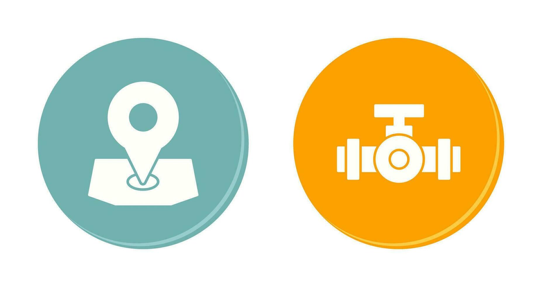 Location and Plumbing Icon vector