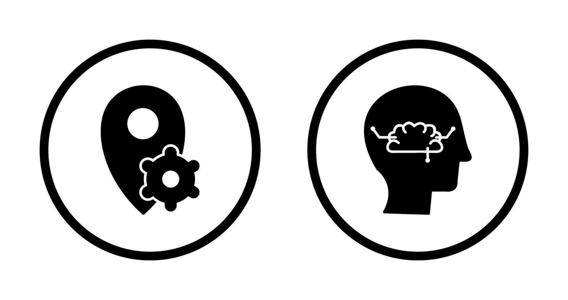 thinking and knowledge  Icon vector