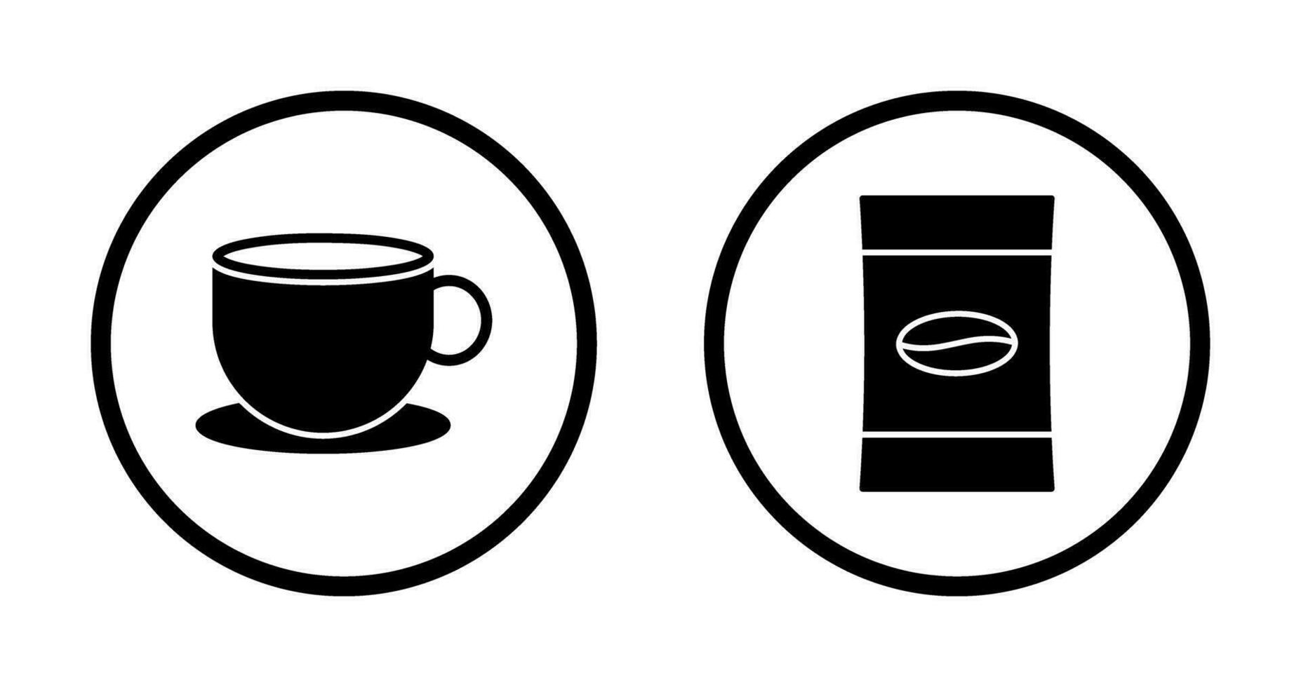 tea and coffee packet Icon vector