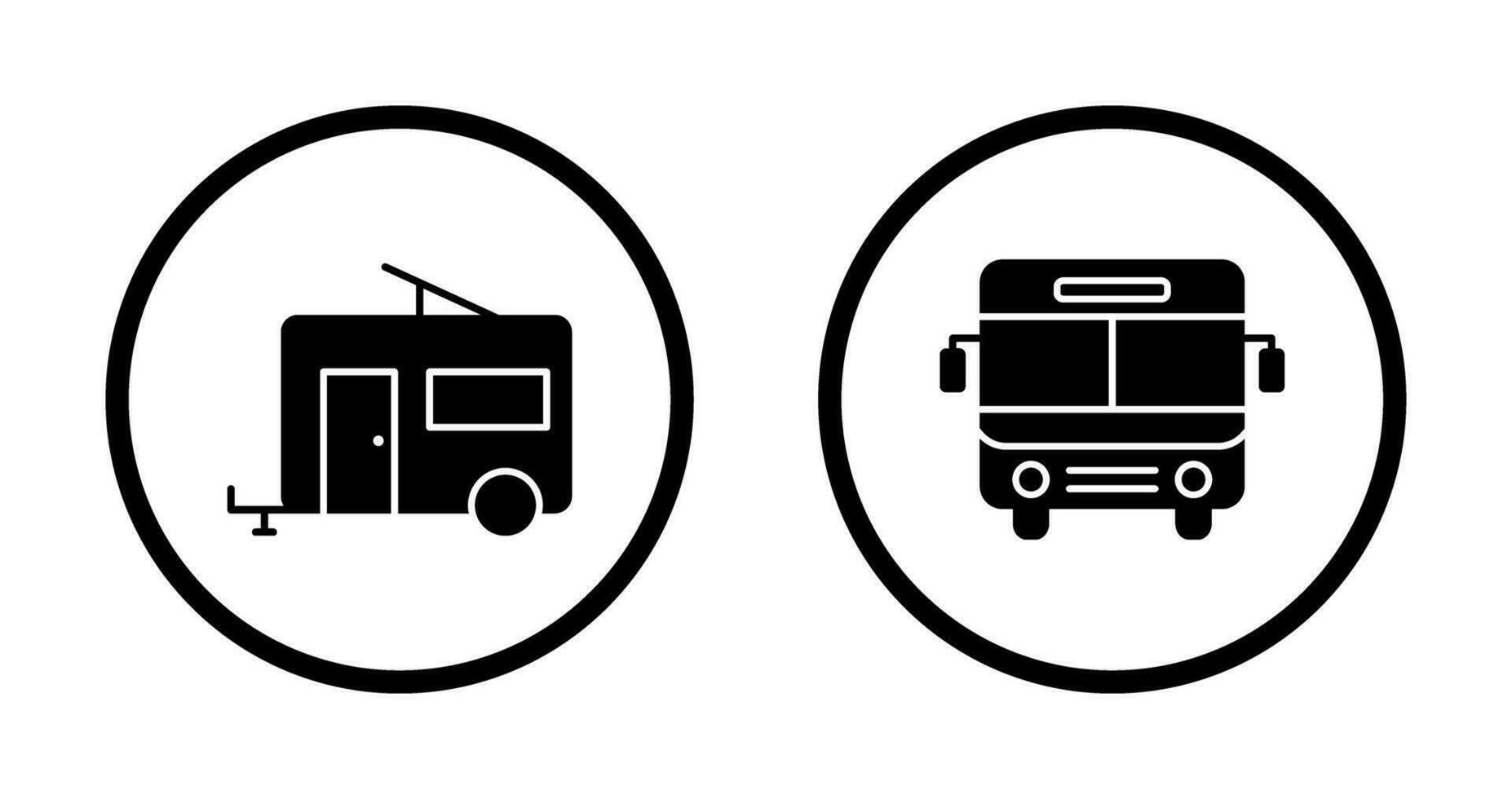 Bus and trailer Icon vector