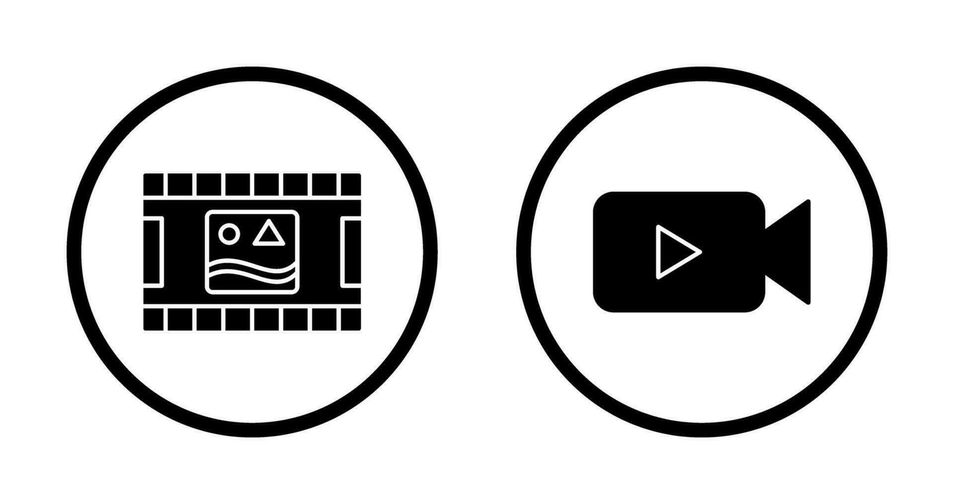 pictures reel and video Icon vector