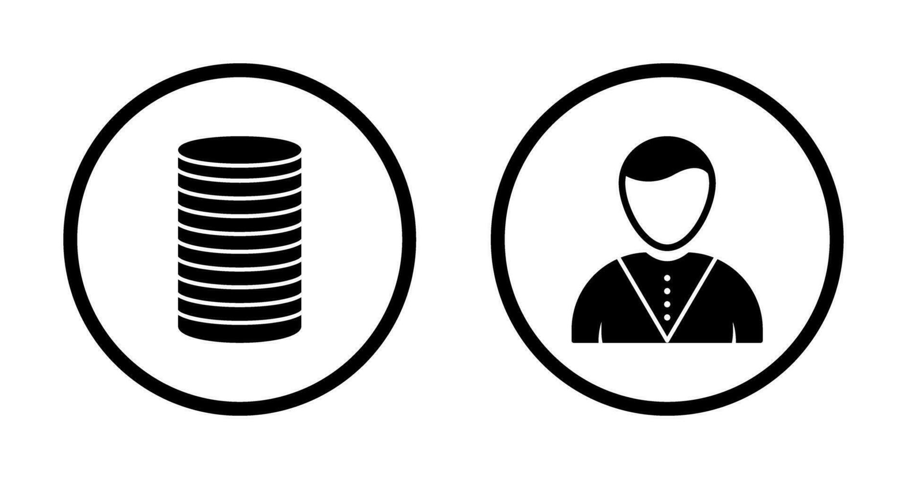 casino dealer and stack of coins  Icon vector
