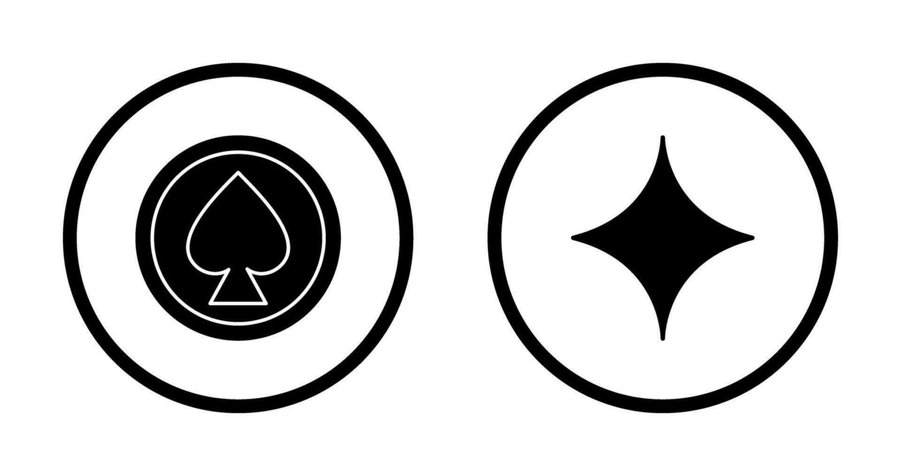 Spade and Diamond Icon vector