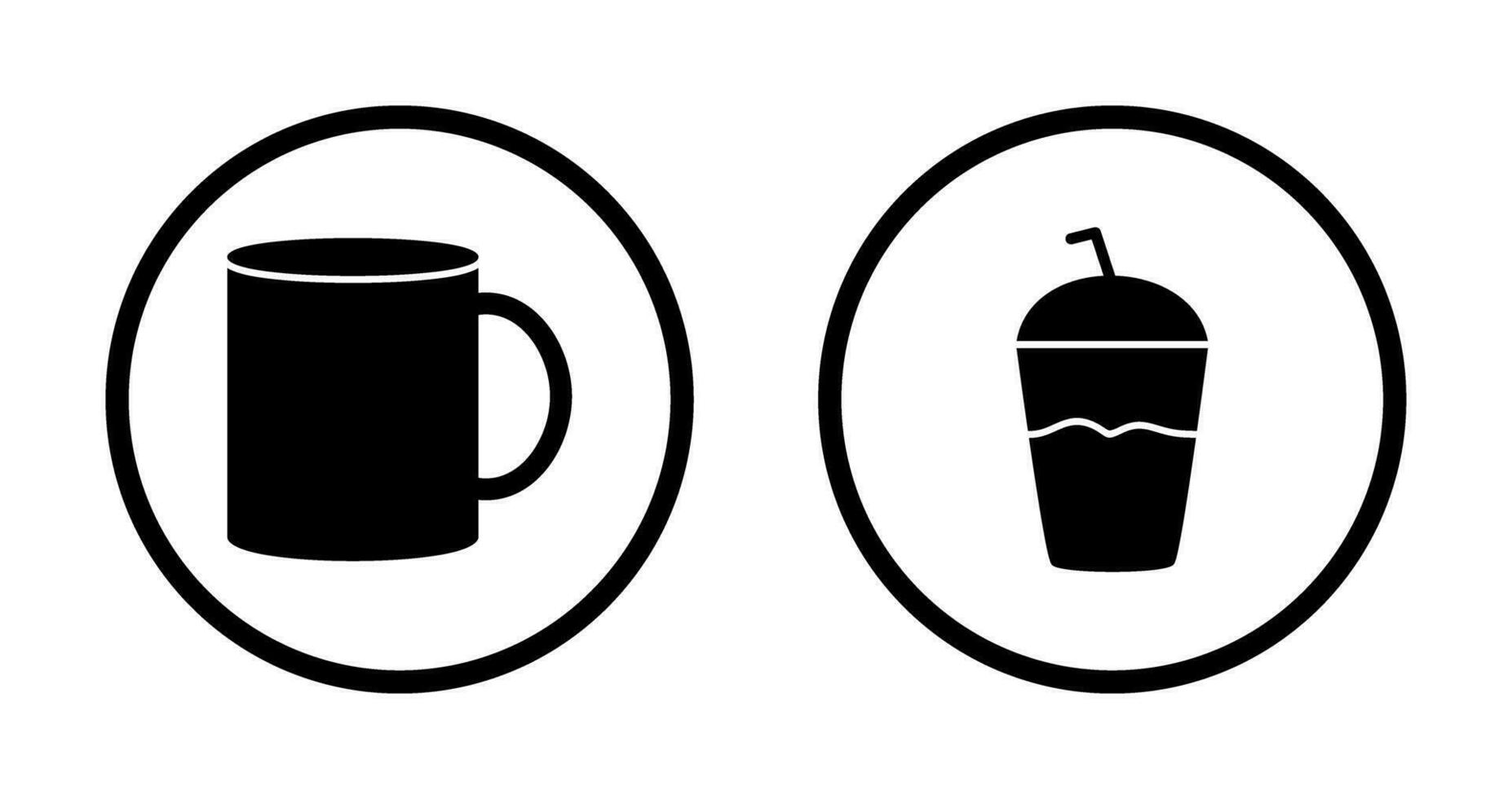 Coffee mug and Frappe Icon vector