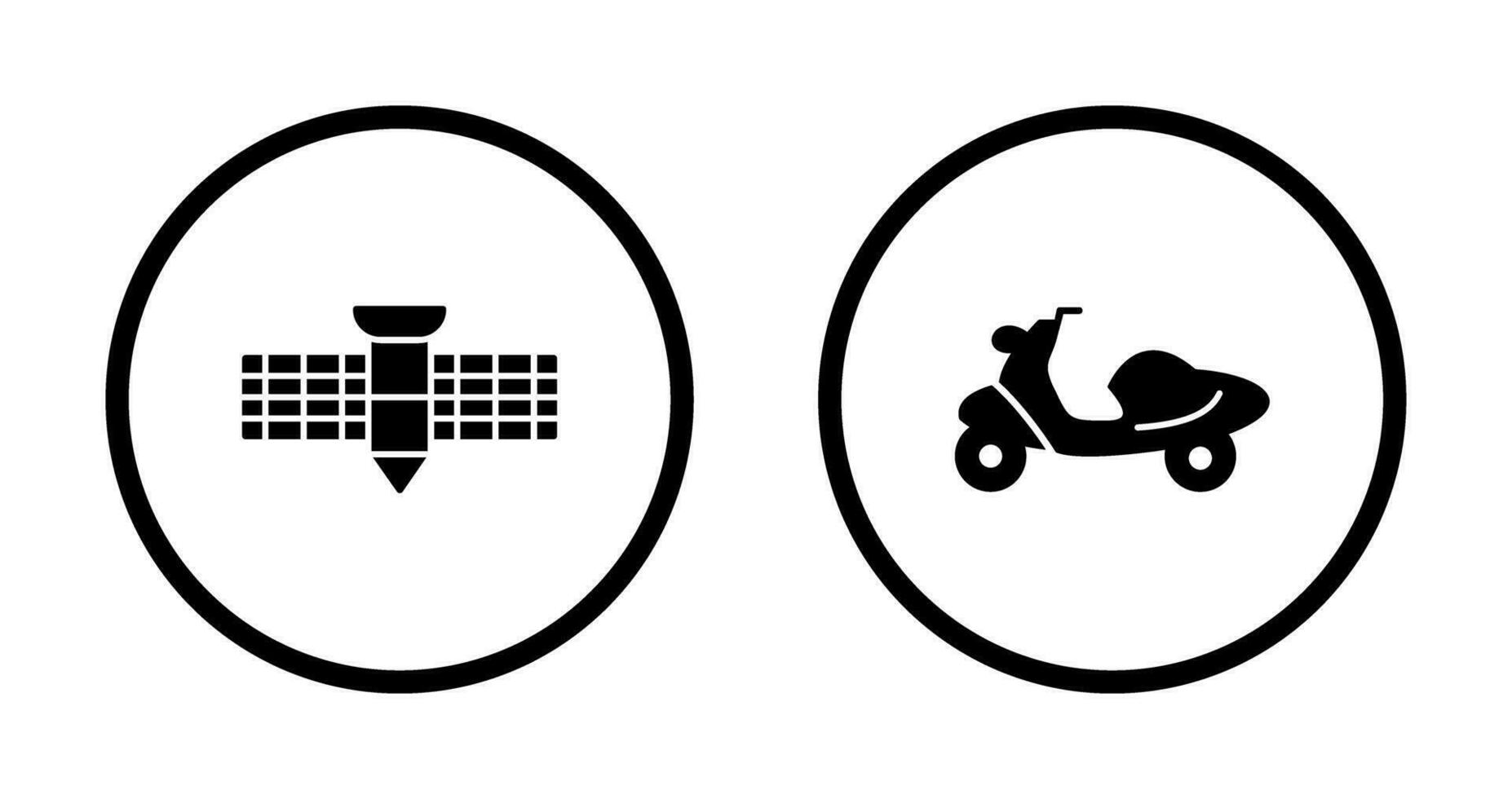Scooter and Satellite Icon vector