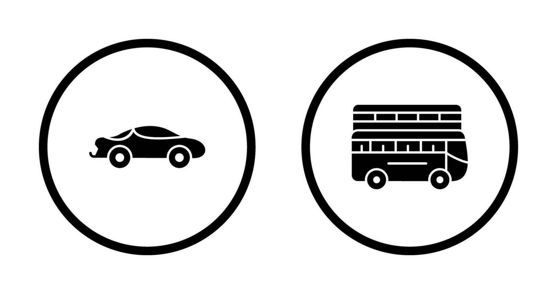 Sports Car and Double Icon vector
