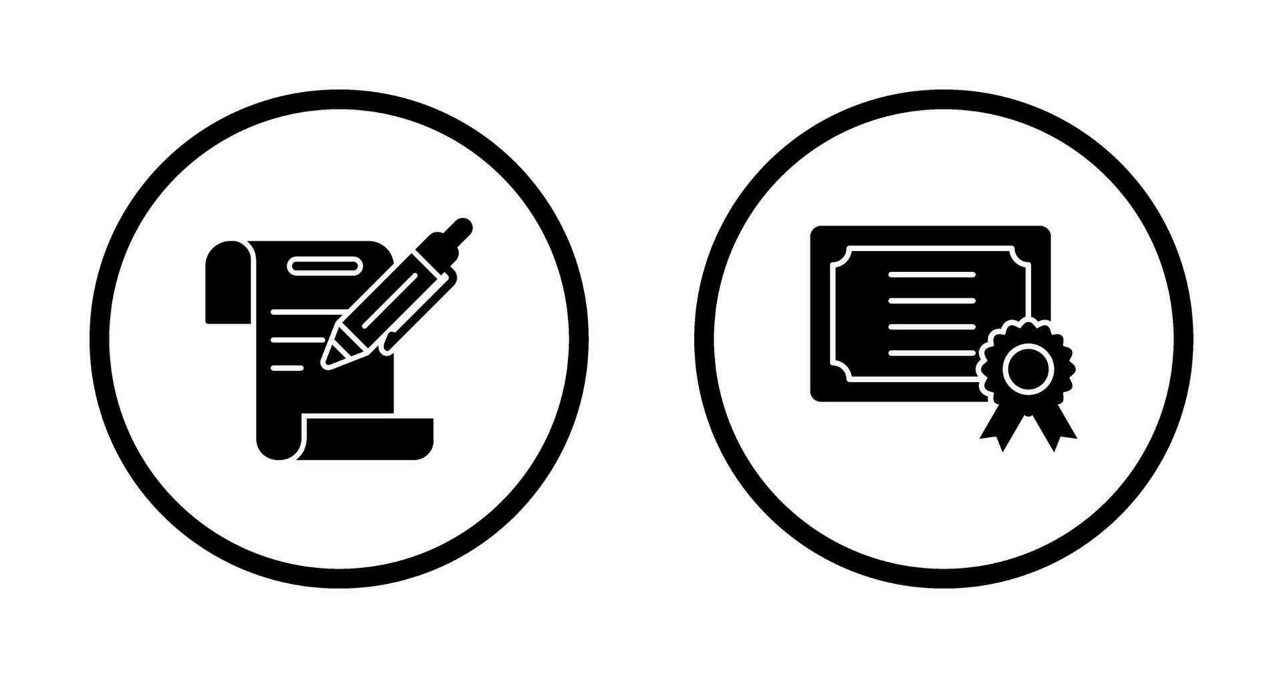 Contract and Certificate Icon vector