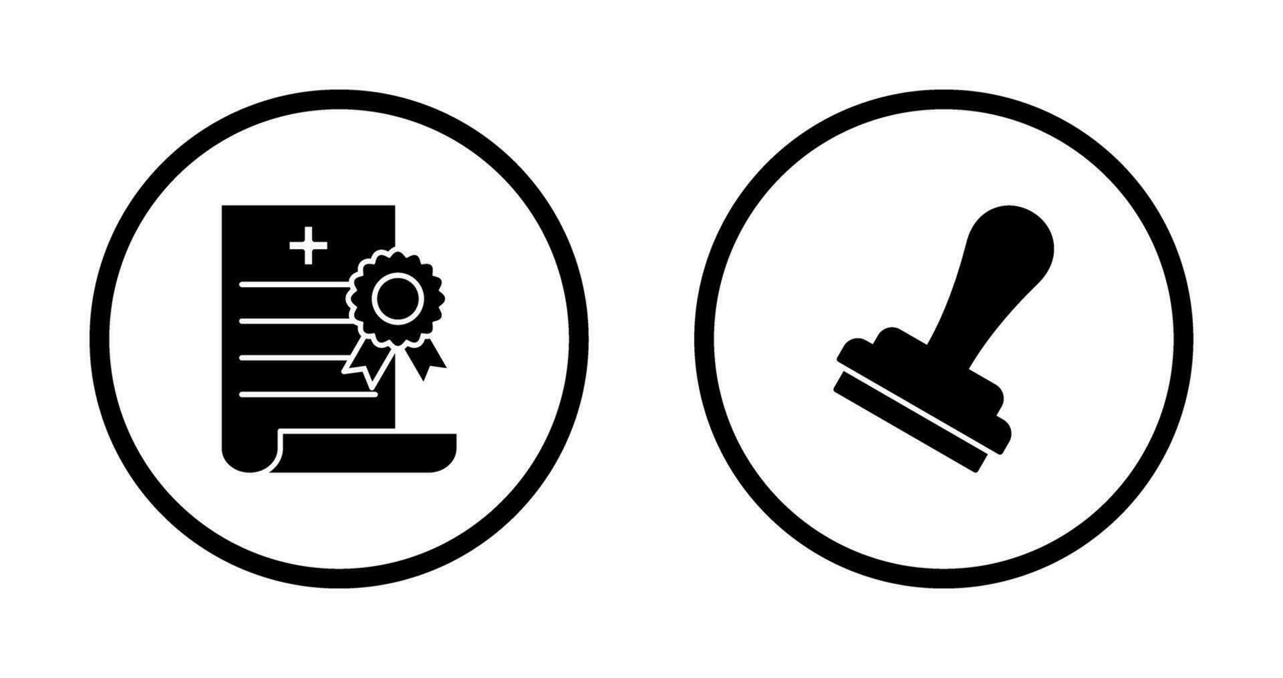 Death Certificate and Stamp Icon vector