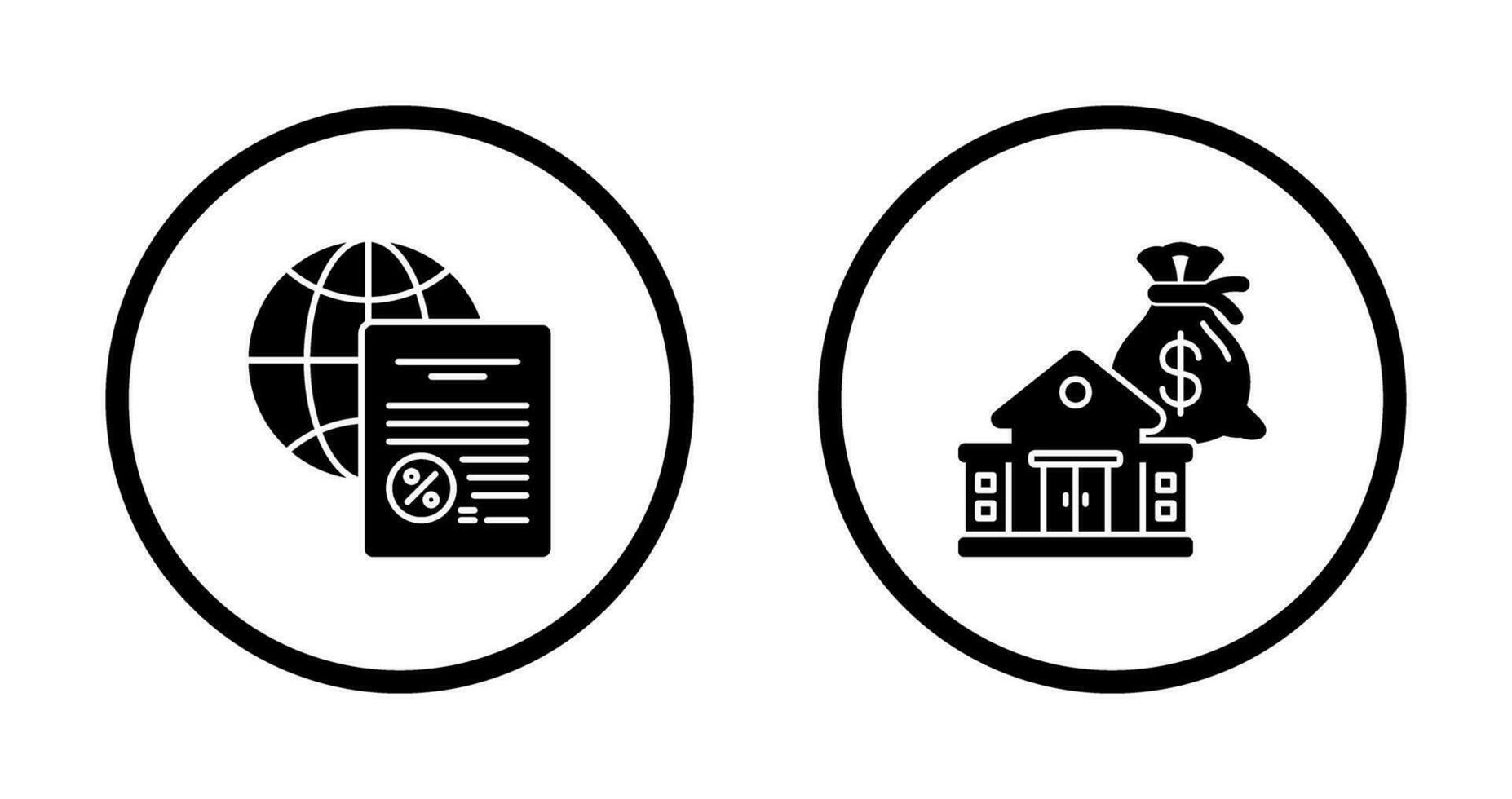Global and Mortgage Icon vector