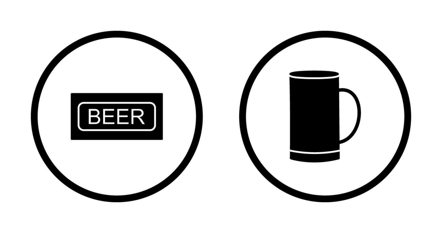 Beer Sign and Beer Mug Icon vector