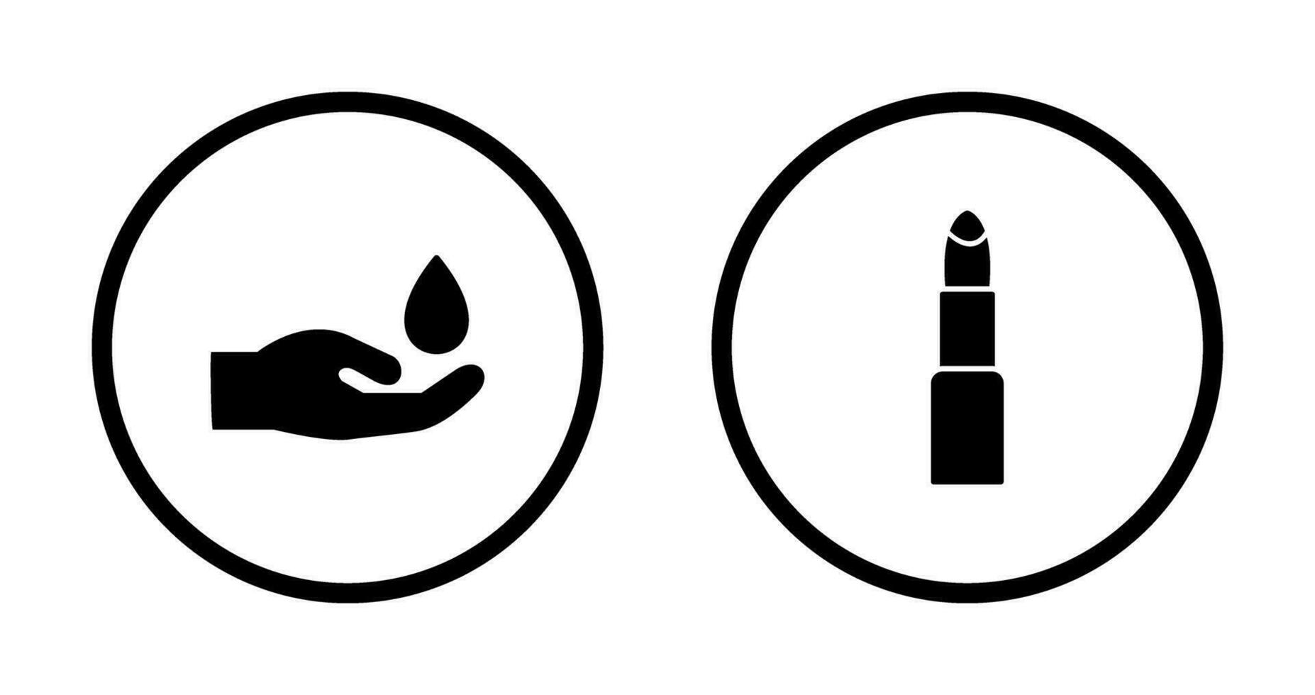 Hands drop and Lipstick Icon vector