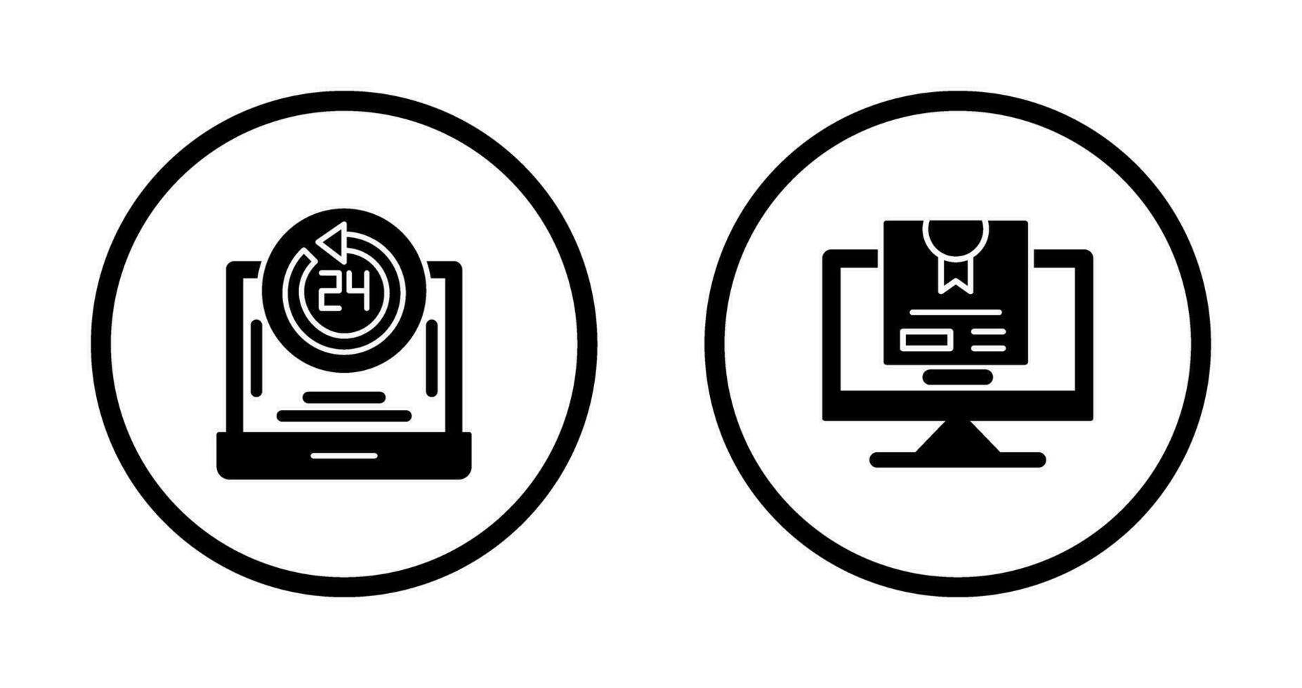 24h Support and New Lable Icon vector
