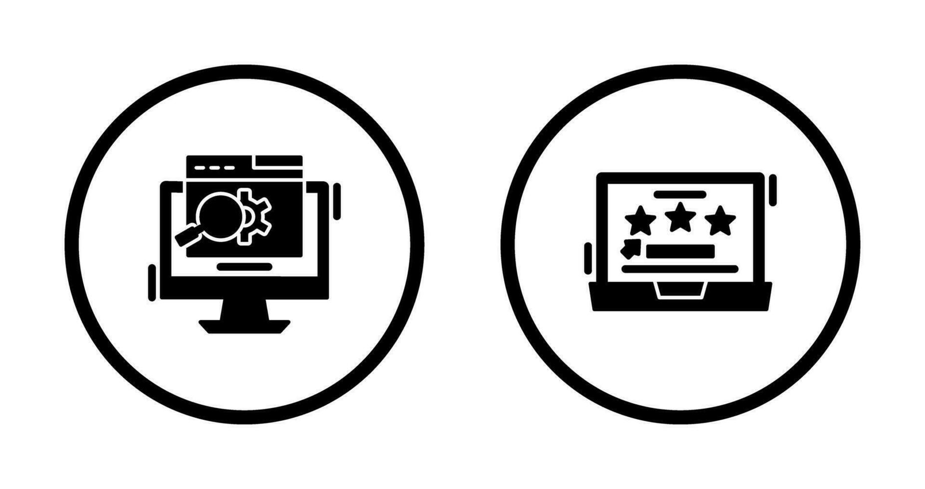 Search Engine and Rating Icon vector