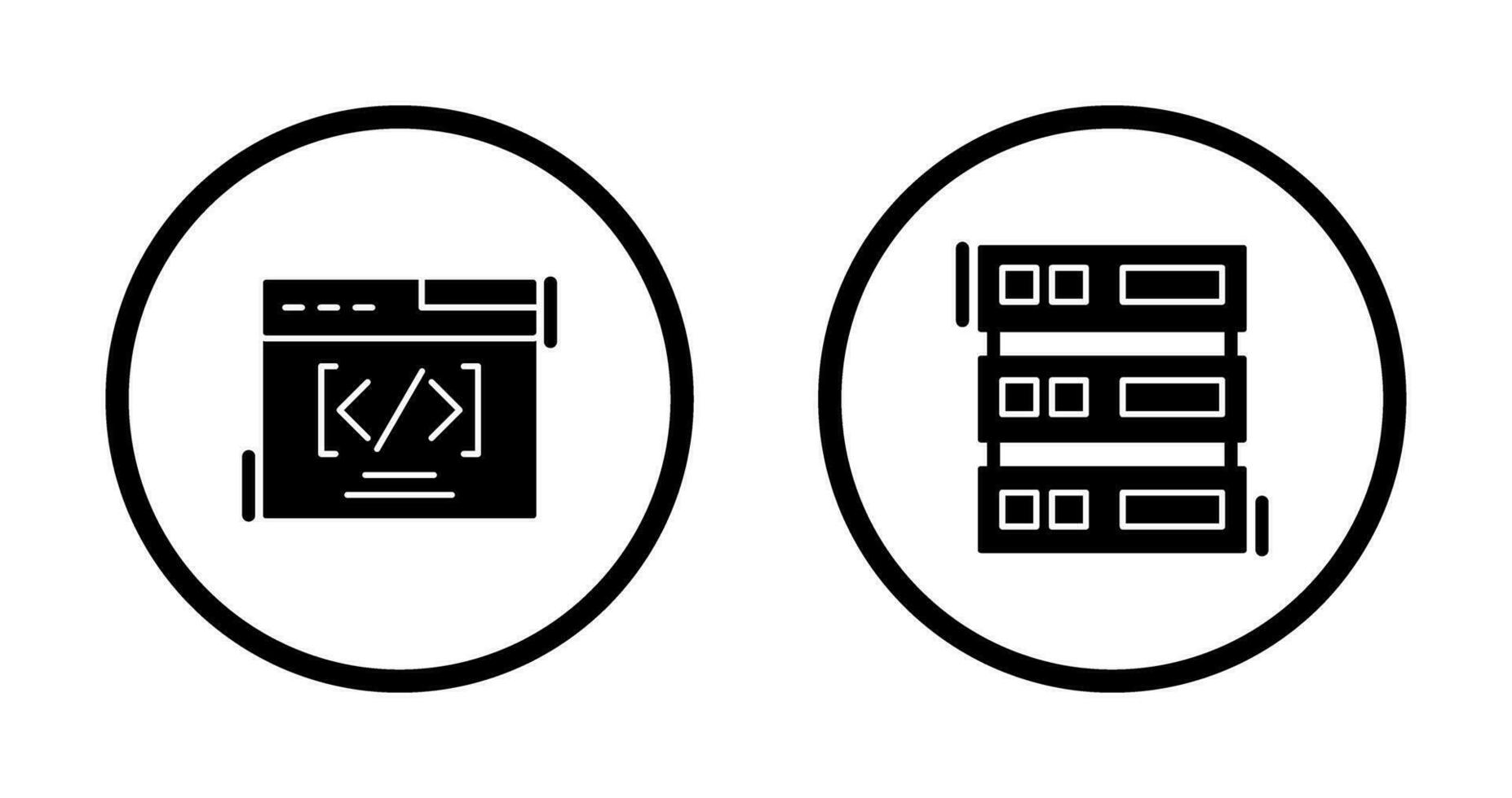 Web Coding ND Server Icon vector