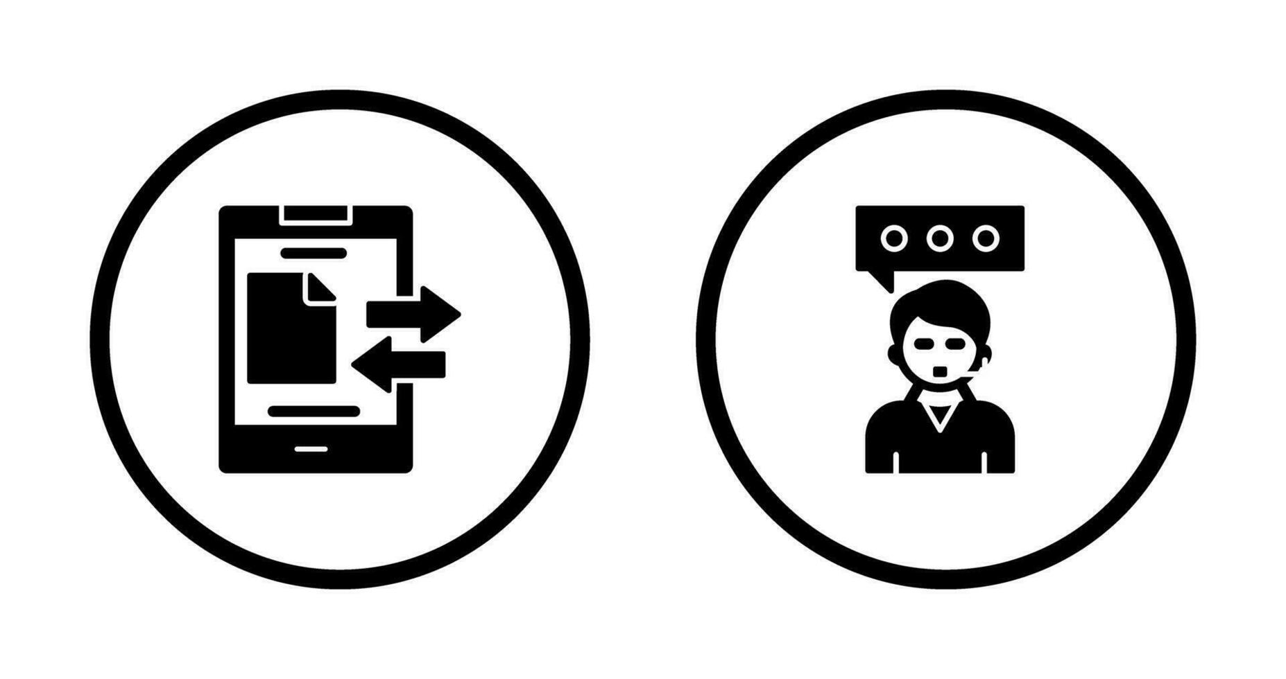 Data Transfer and Client Service Icon vector