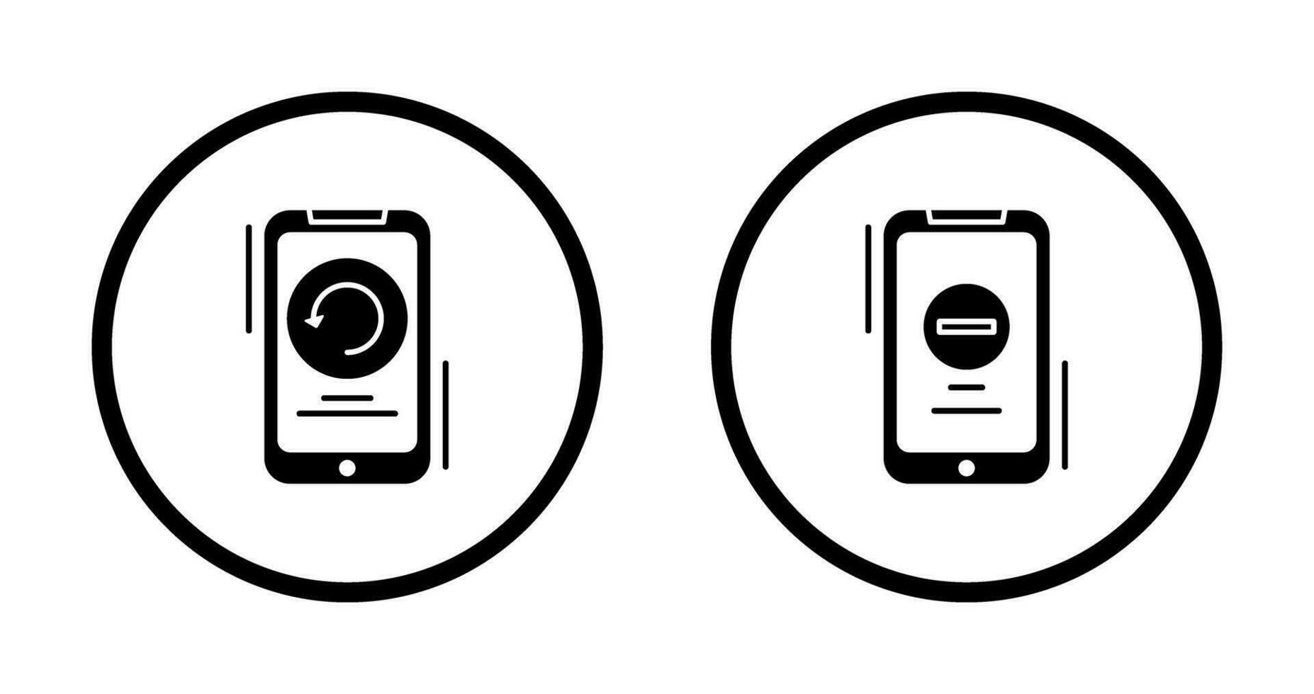 Restart and Remove Icon vector