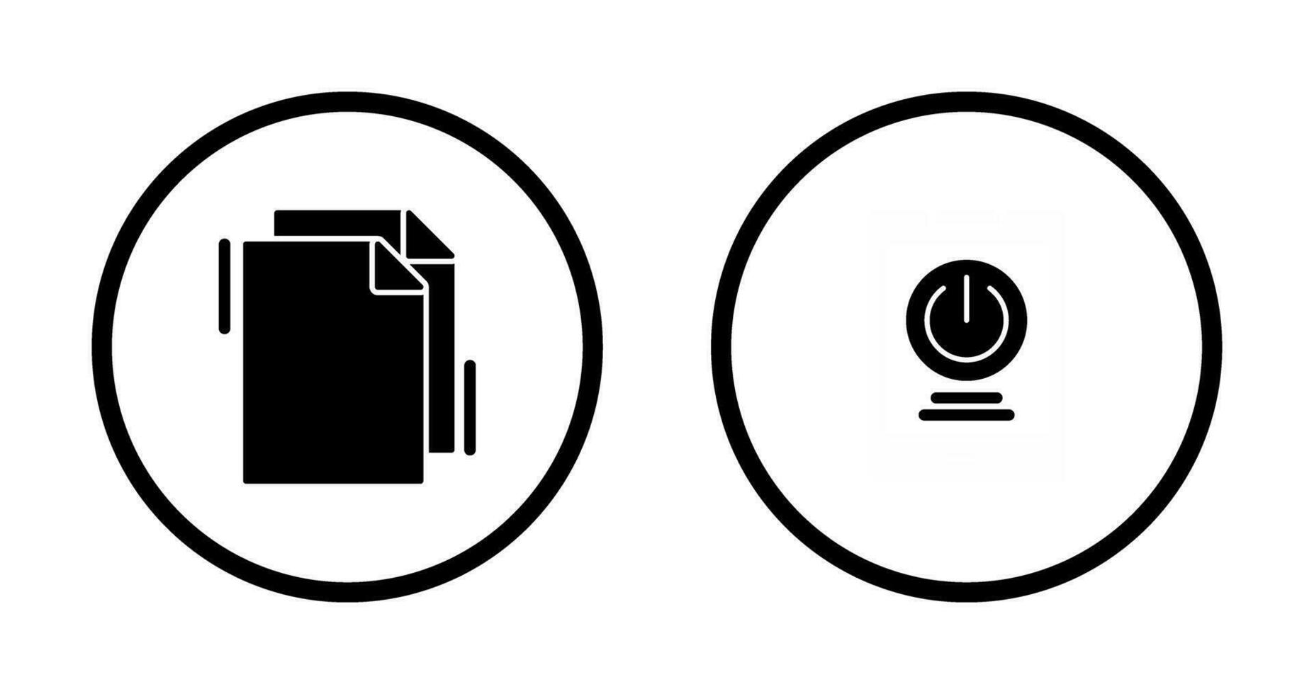 Copy and Power Icon vector