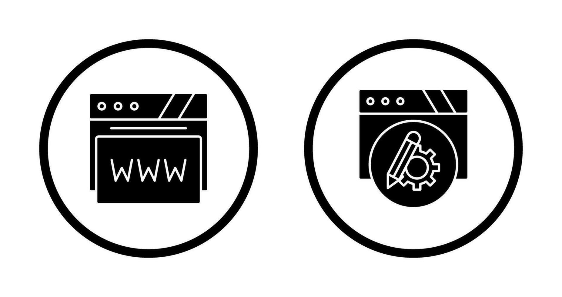 Setting and Web Browser Icon vector