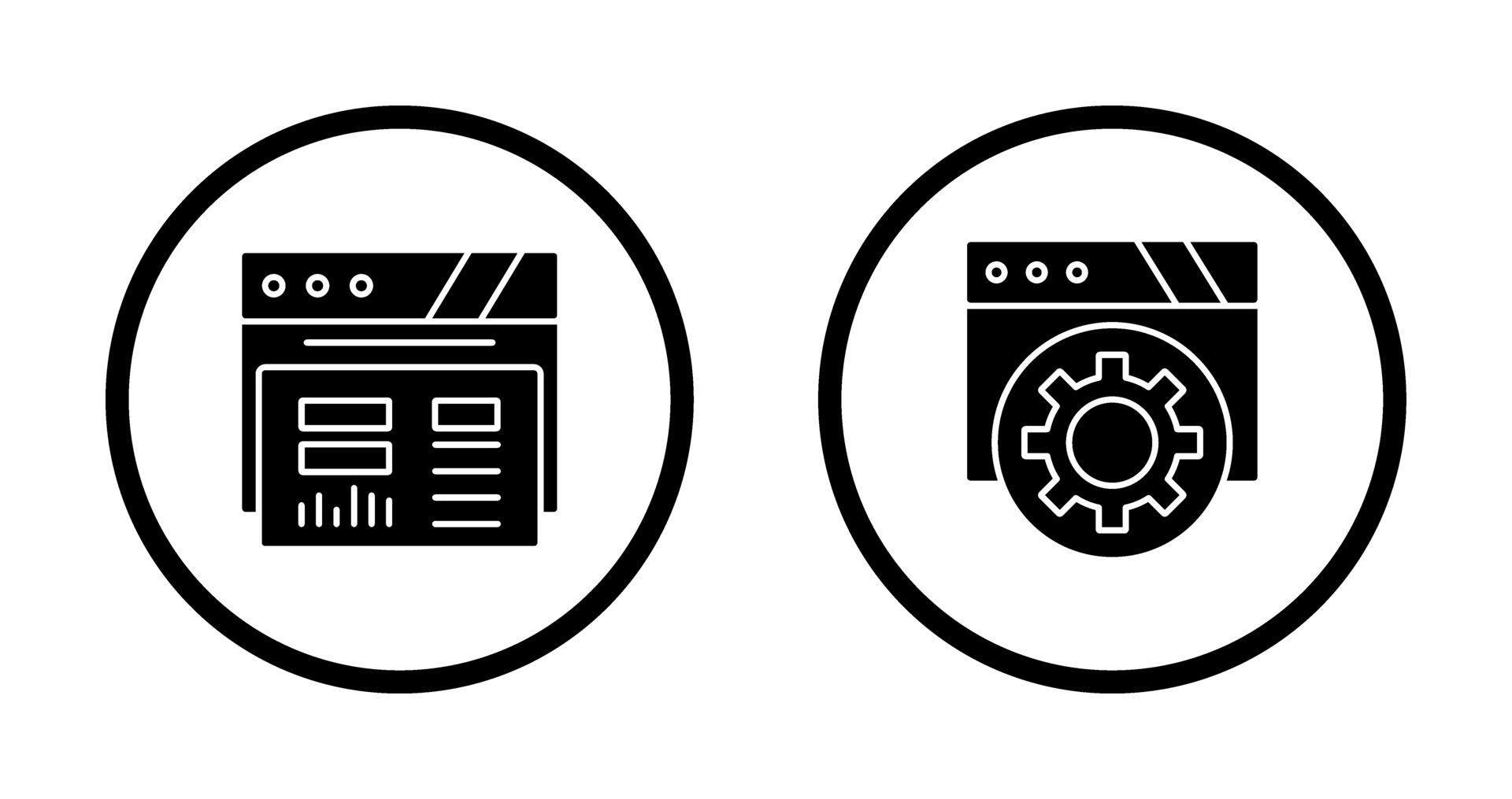 Dashboard and Browser Icon 32670780 Vector Art at Vecteezy