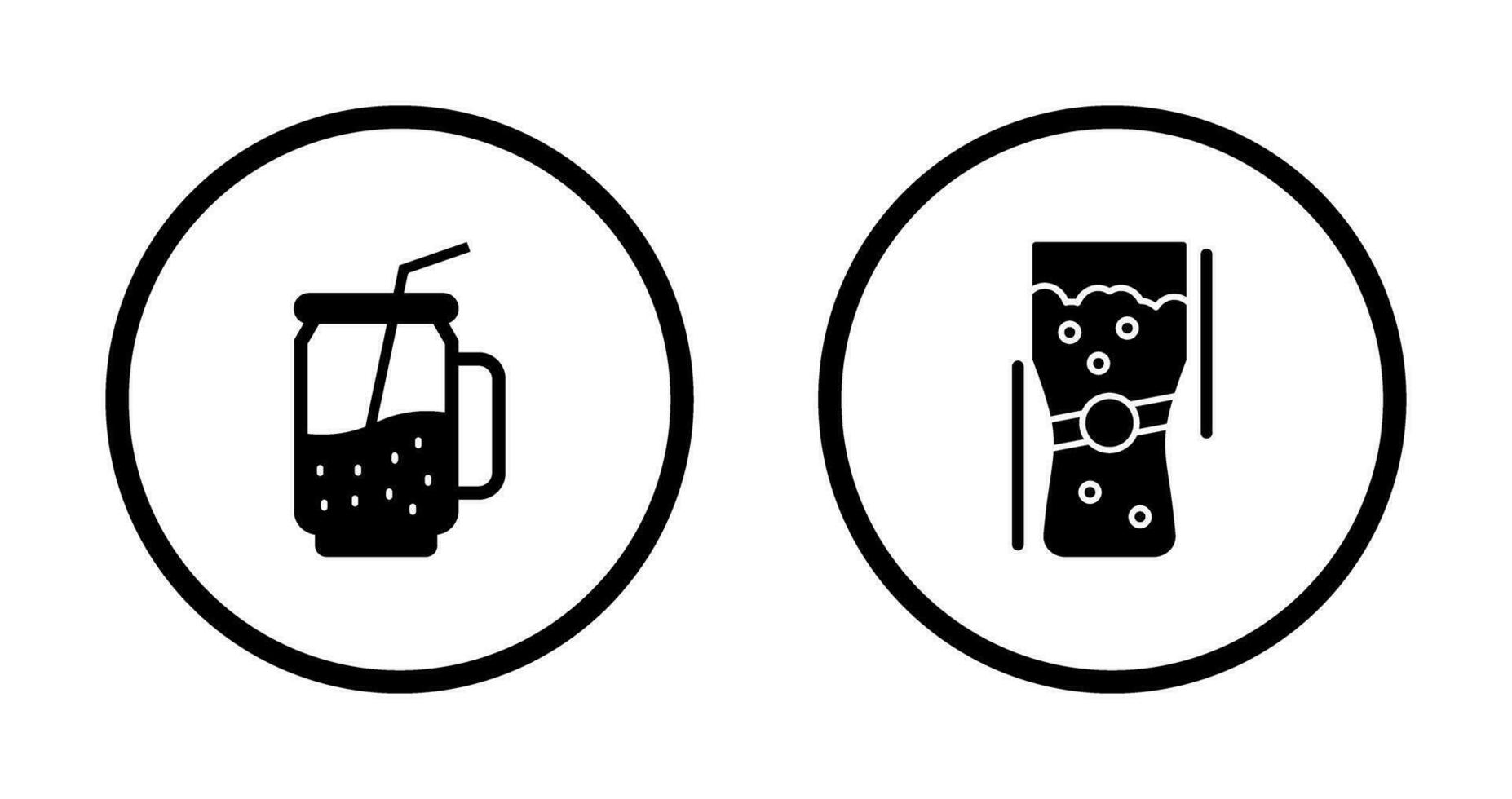 Cocktail and Pint Of Beer Icon vector