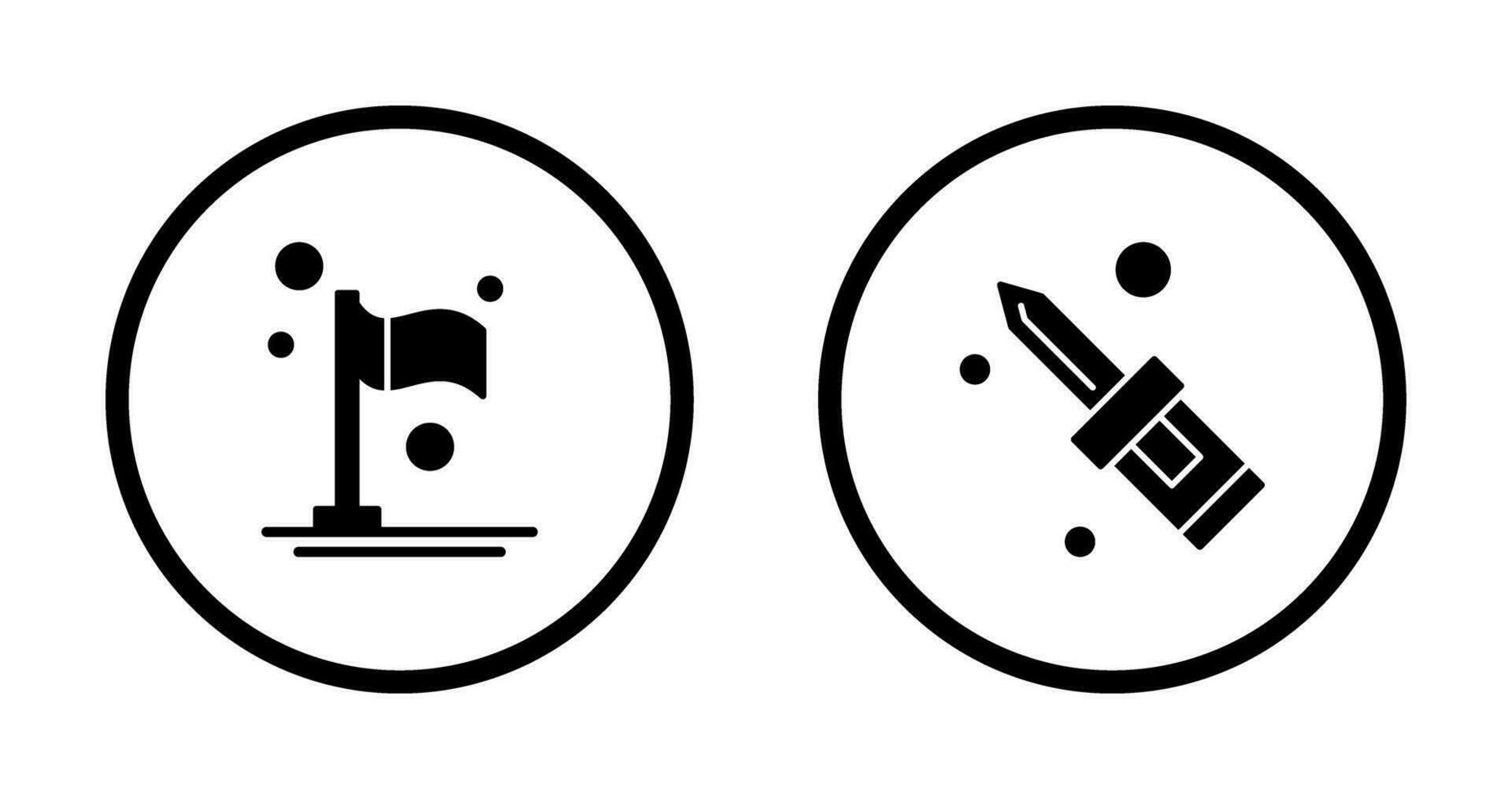 Flag and Screw Driver Icon vector