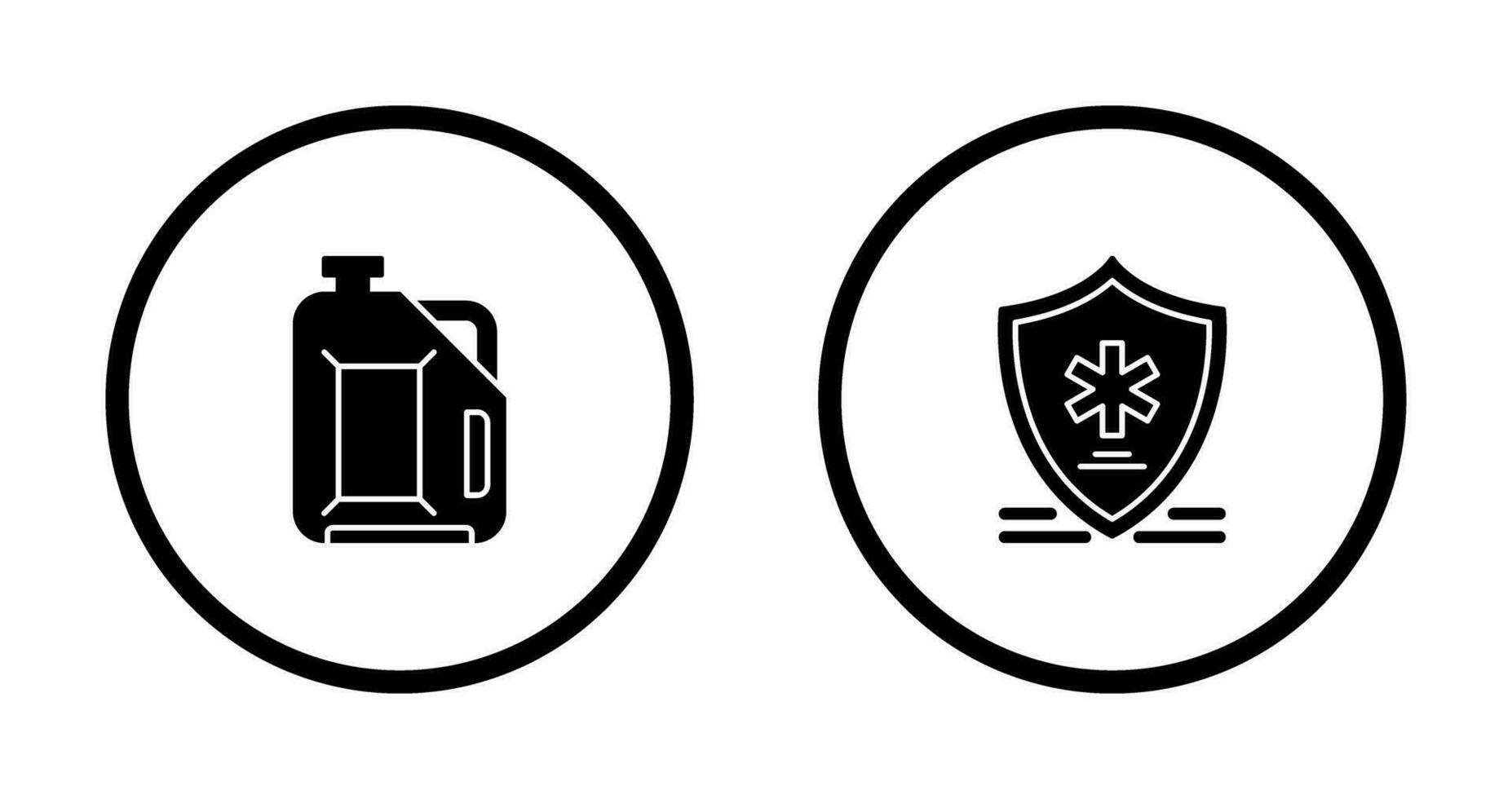 Jerrycan and Medical Symbol Icon vector