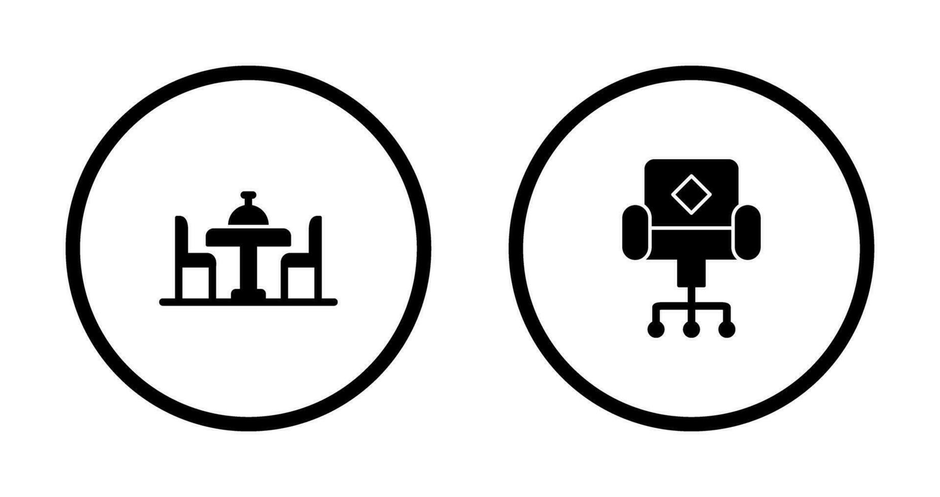 Chair and Dinning Table Icon vector