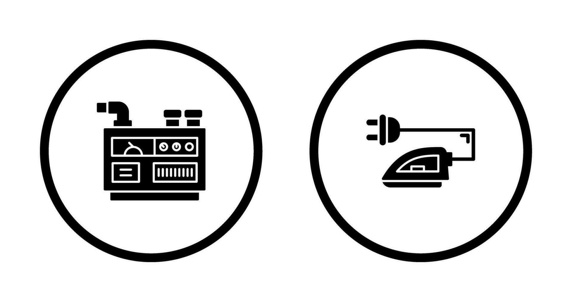 Generator and Iron Icon vector