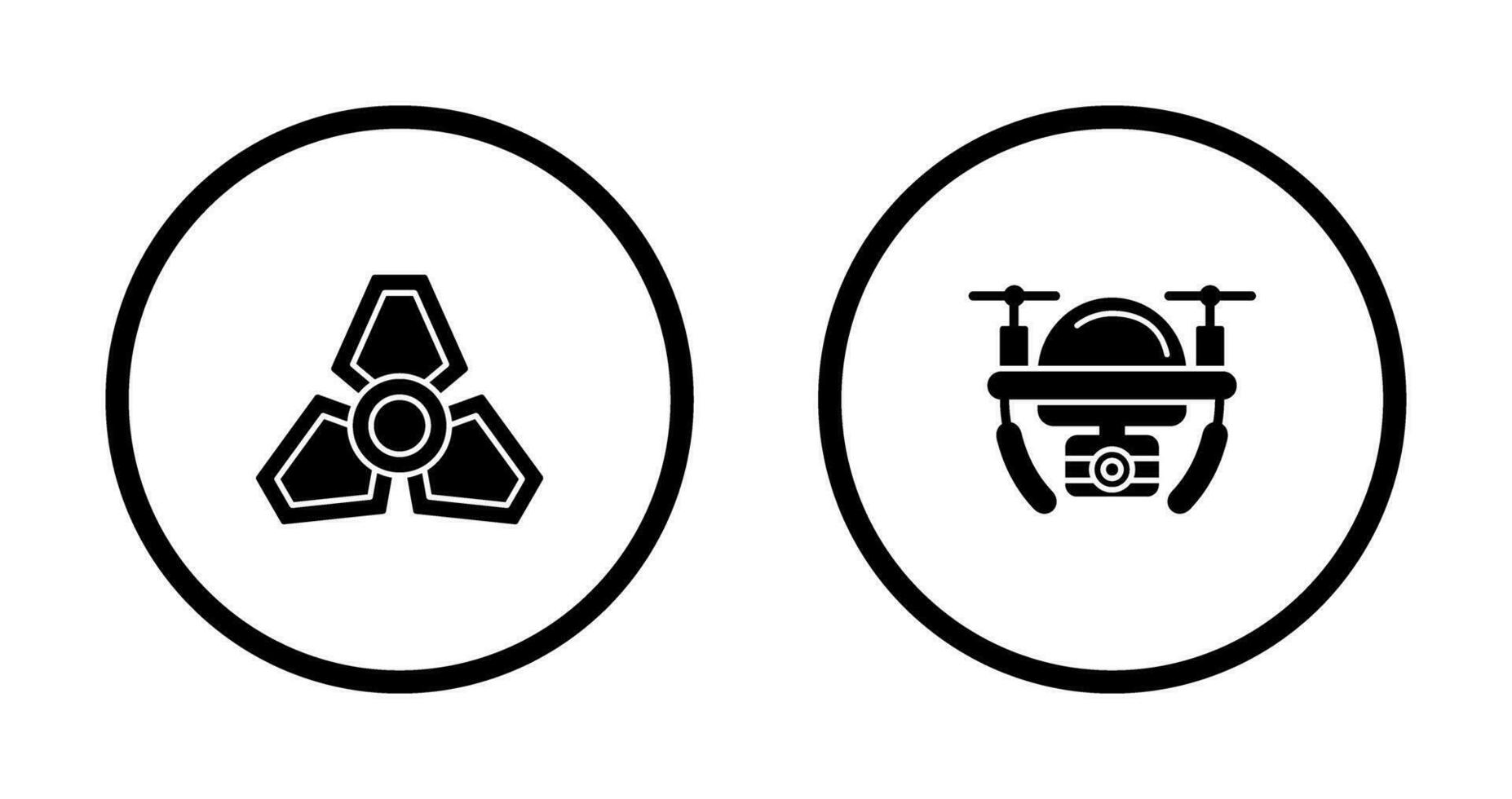 lander and camera drone Icon vector