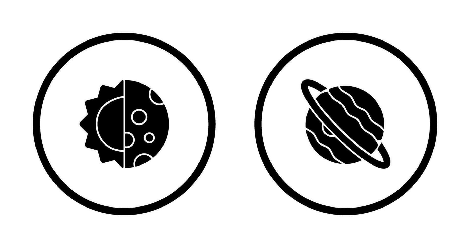 day and night and planet Icon vector