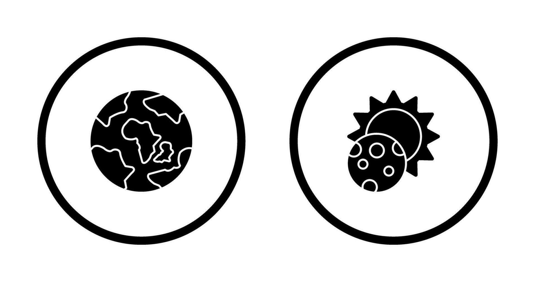 earth and eclipse Icon vector