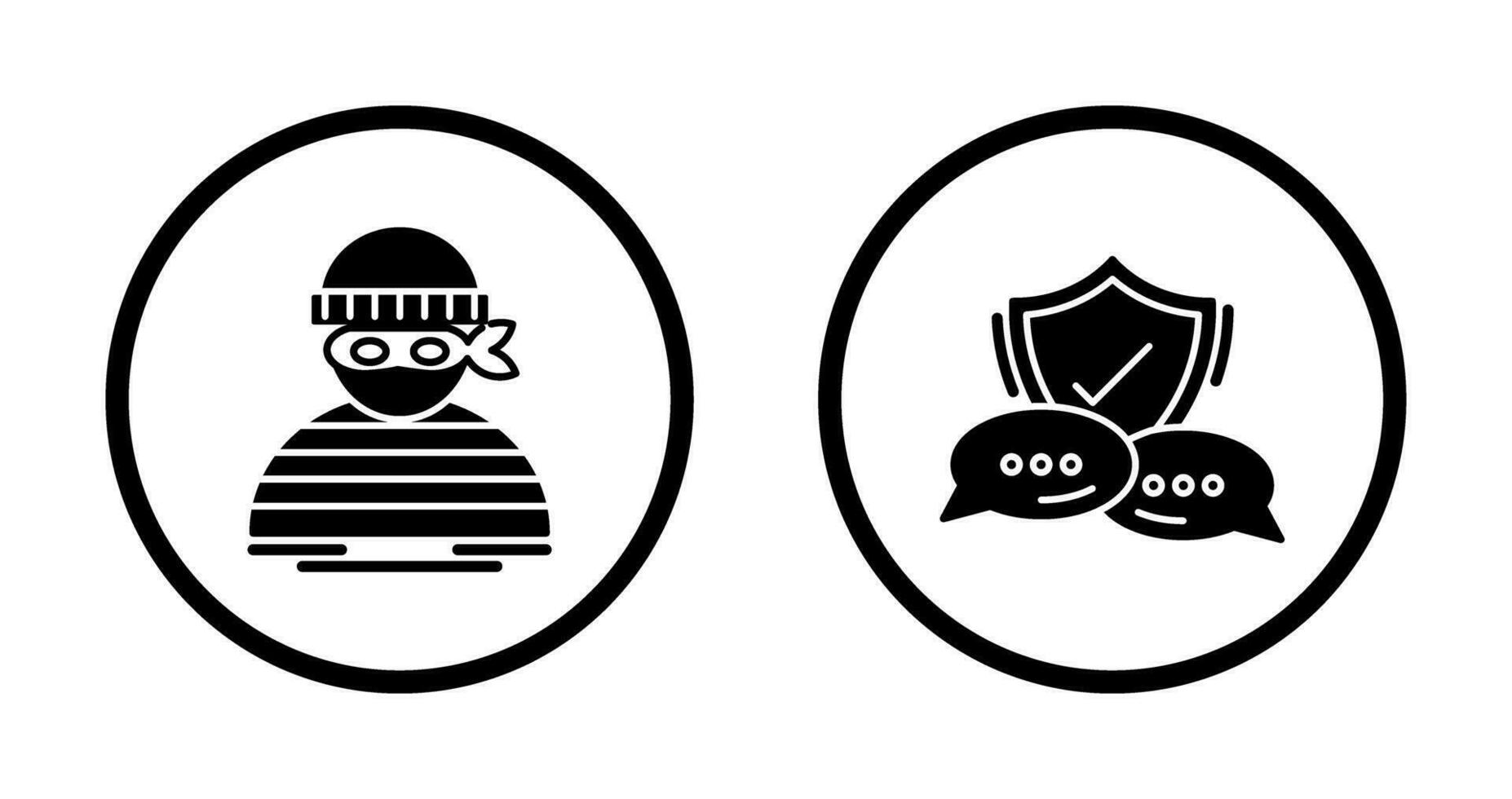Thief and Contact Icon vector
