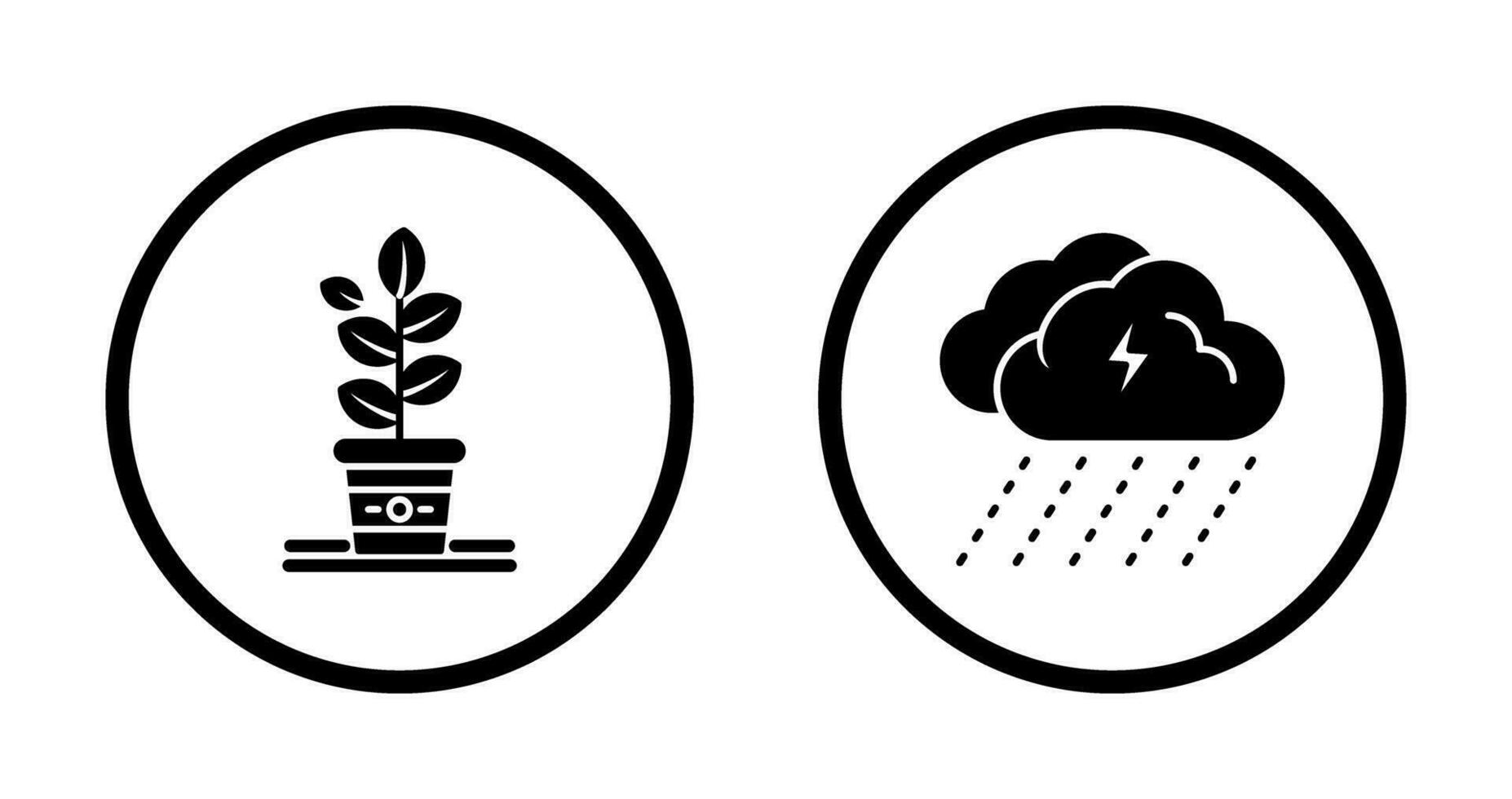 Planting and Rainy Day Icon vector