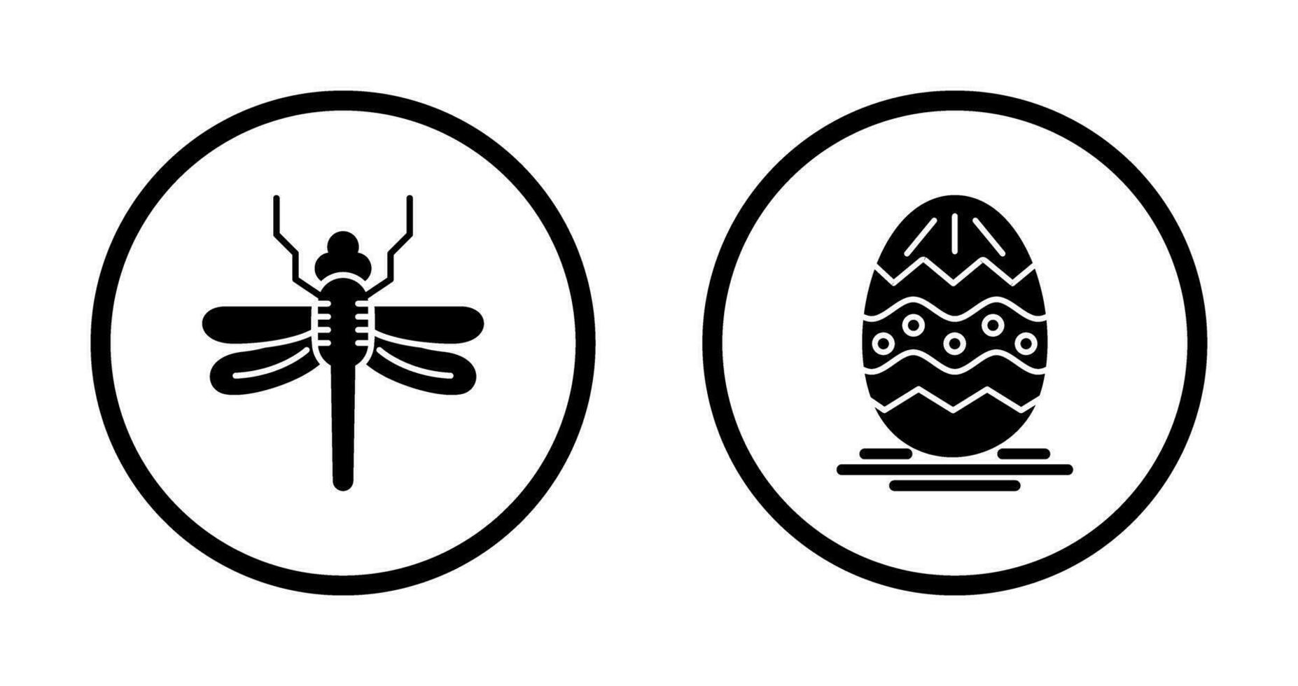 Dragonfly and Easter  Icon vector