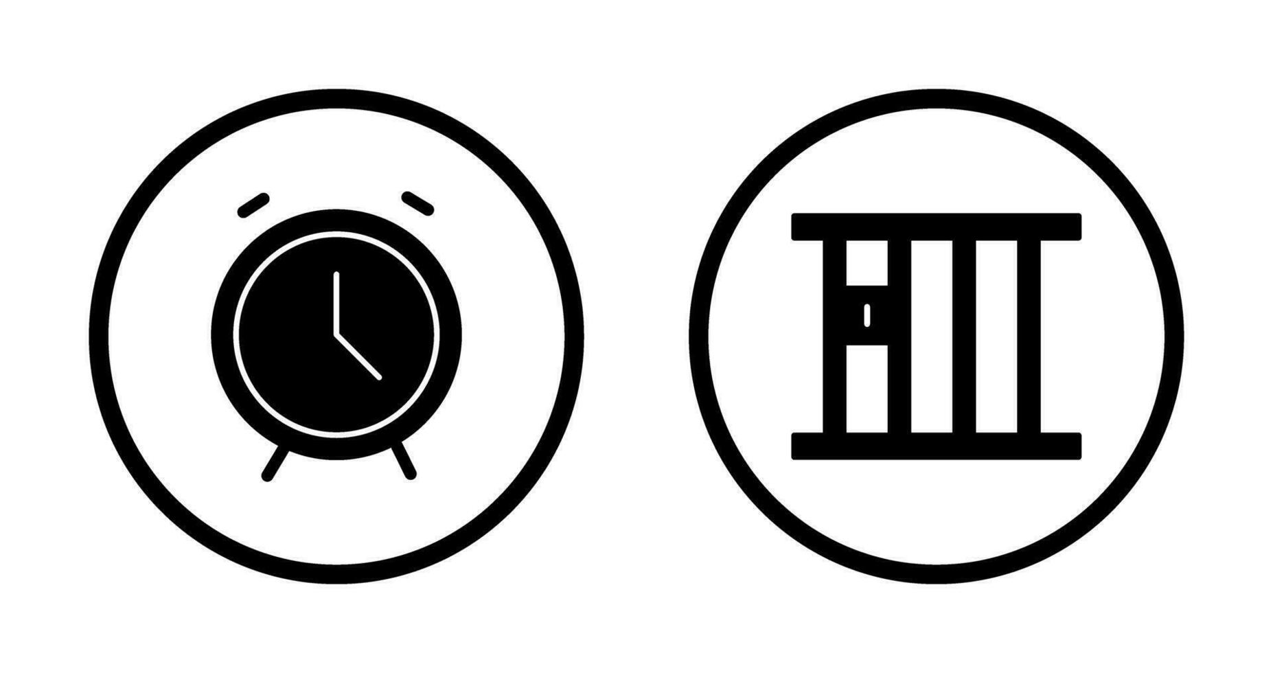 Alarm Clock and Jail Icon vector