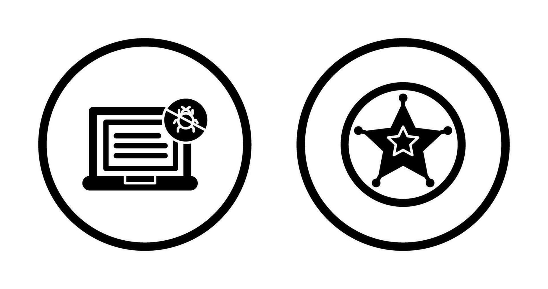 Antivirus and Sheriff Icon vector