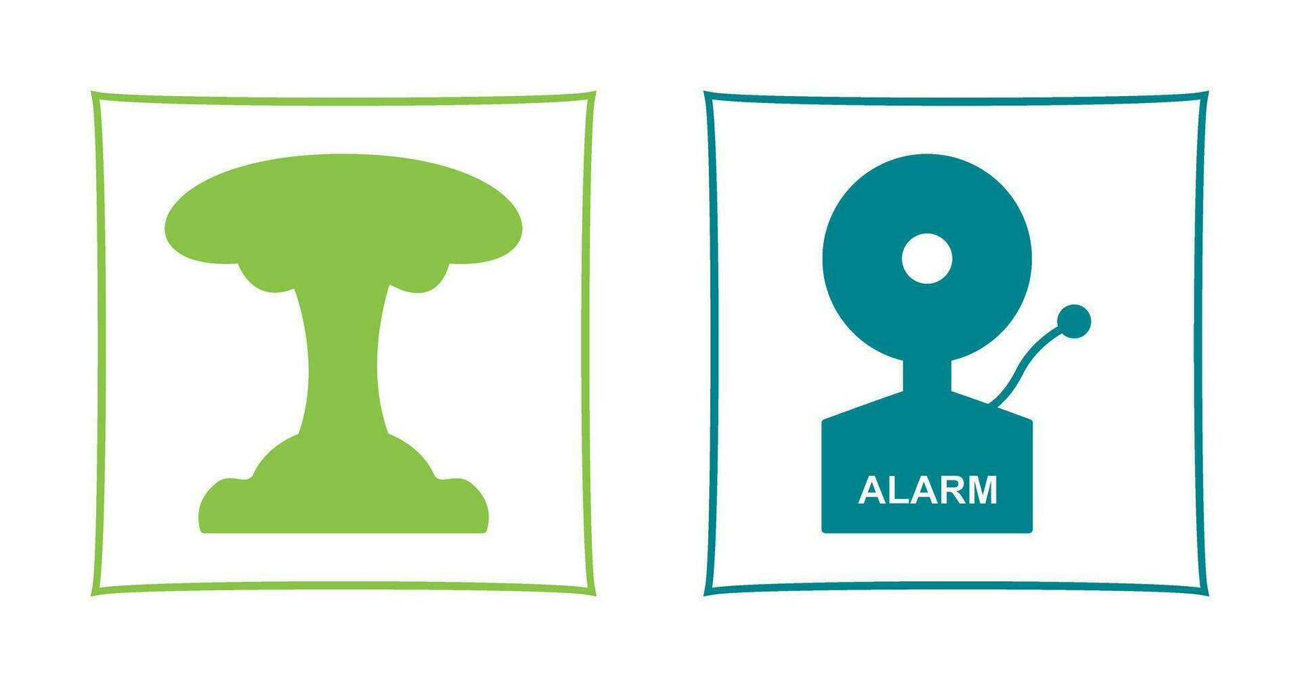 explosion and alarms Icon vector