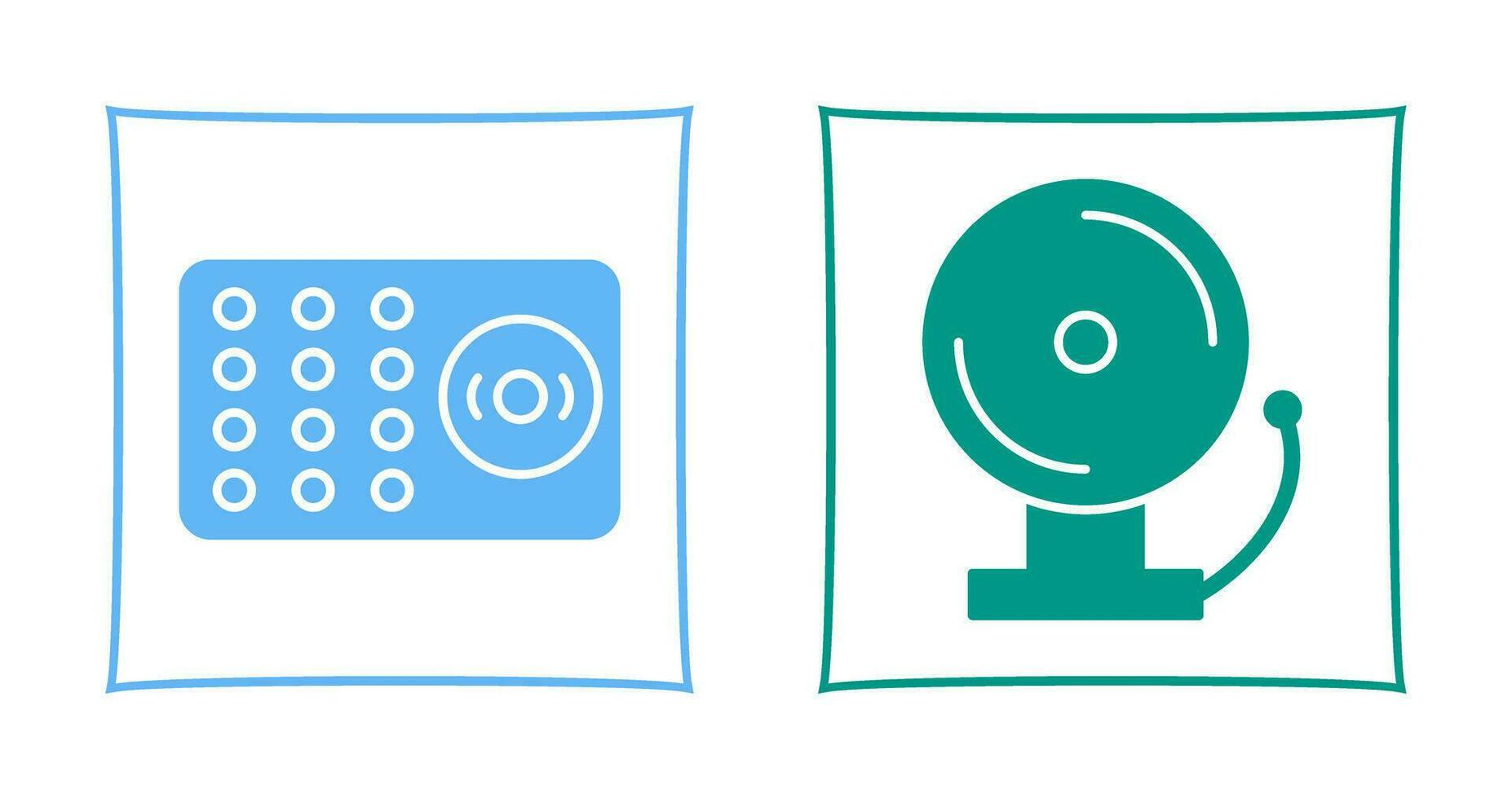 ring alarm and fire alarm  Icon vector