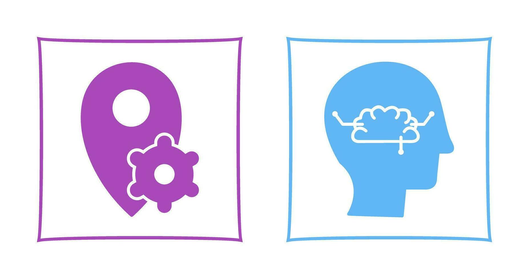 thinking and knowledge  Icon vector