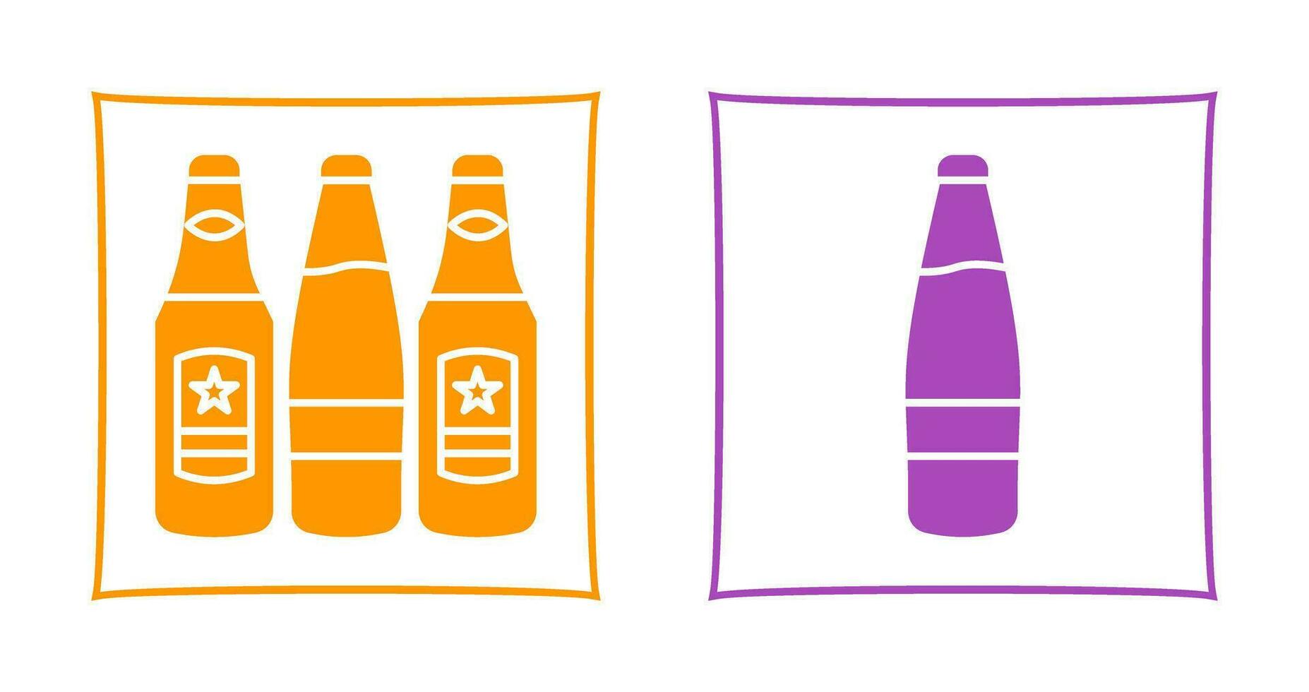 Beer Bottles and alcohol Icon vector