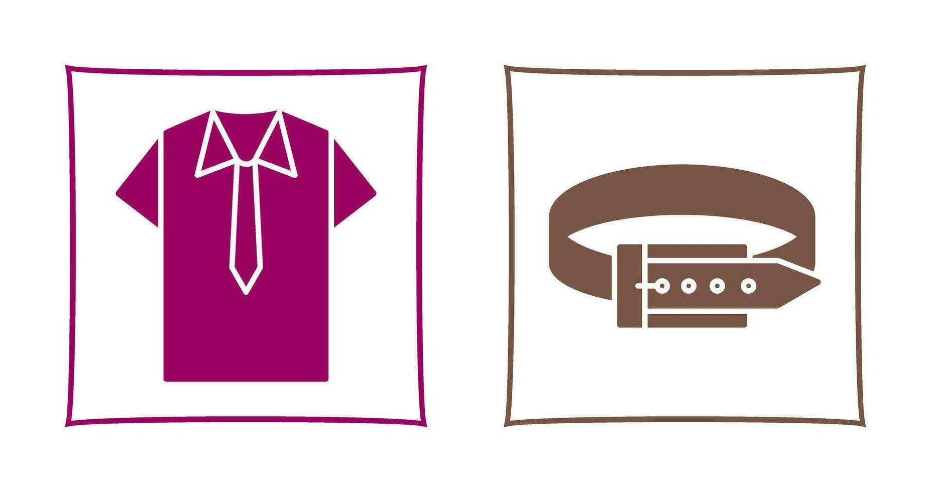 Shirt and Tie and Belt Icon vector