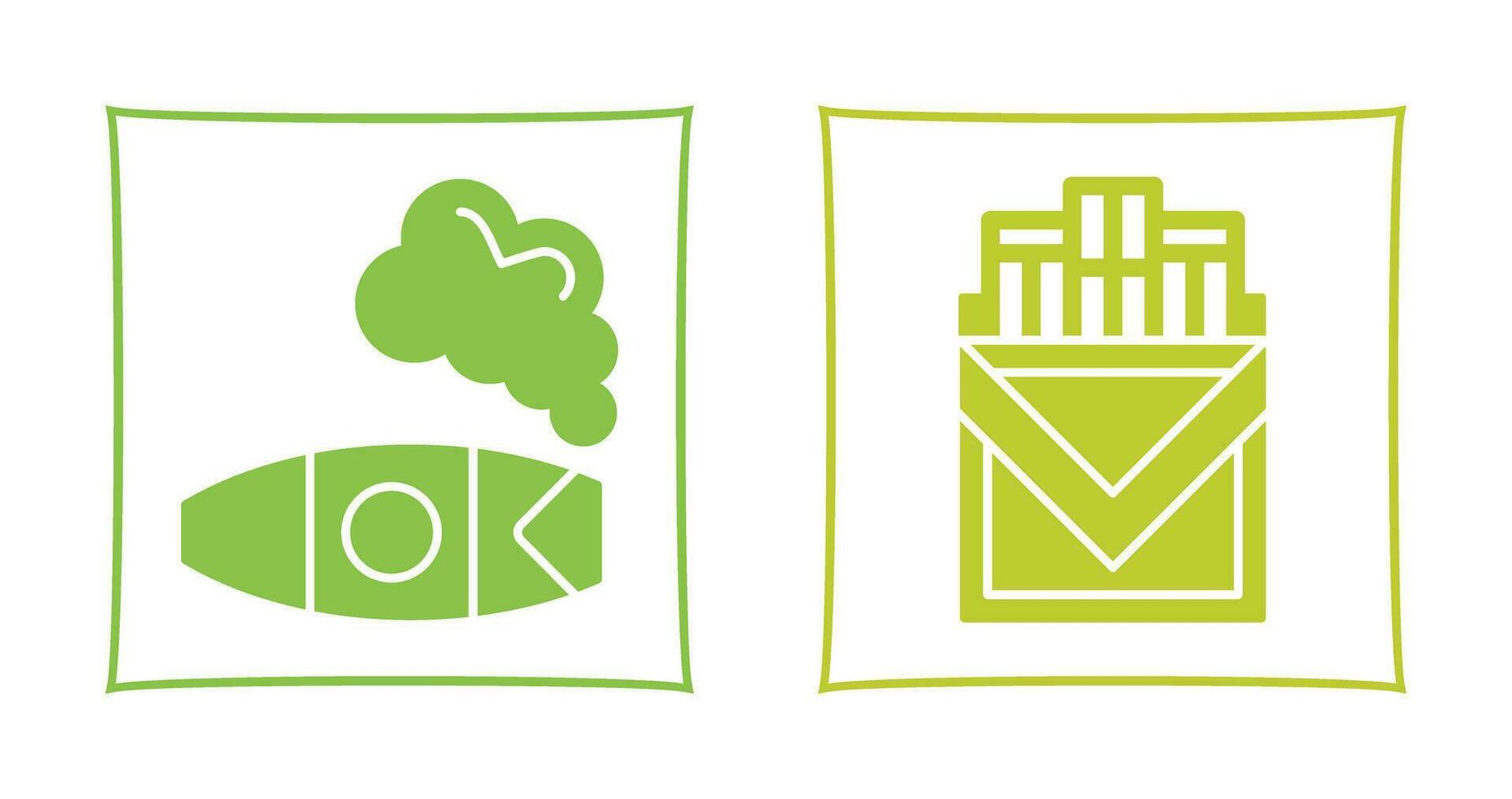 Cigar and Cigarette Pack Icon vector