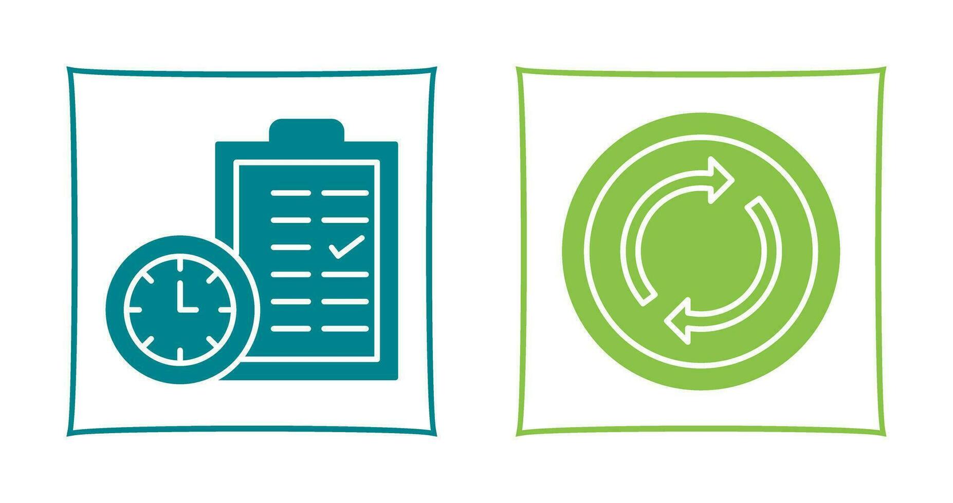 Time Planing and Loop Icon vector