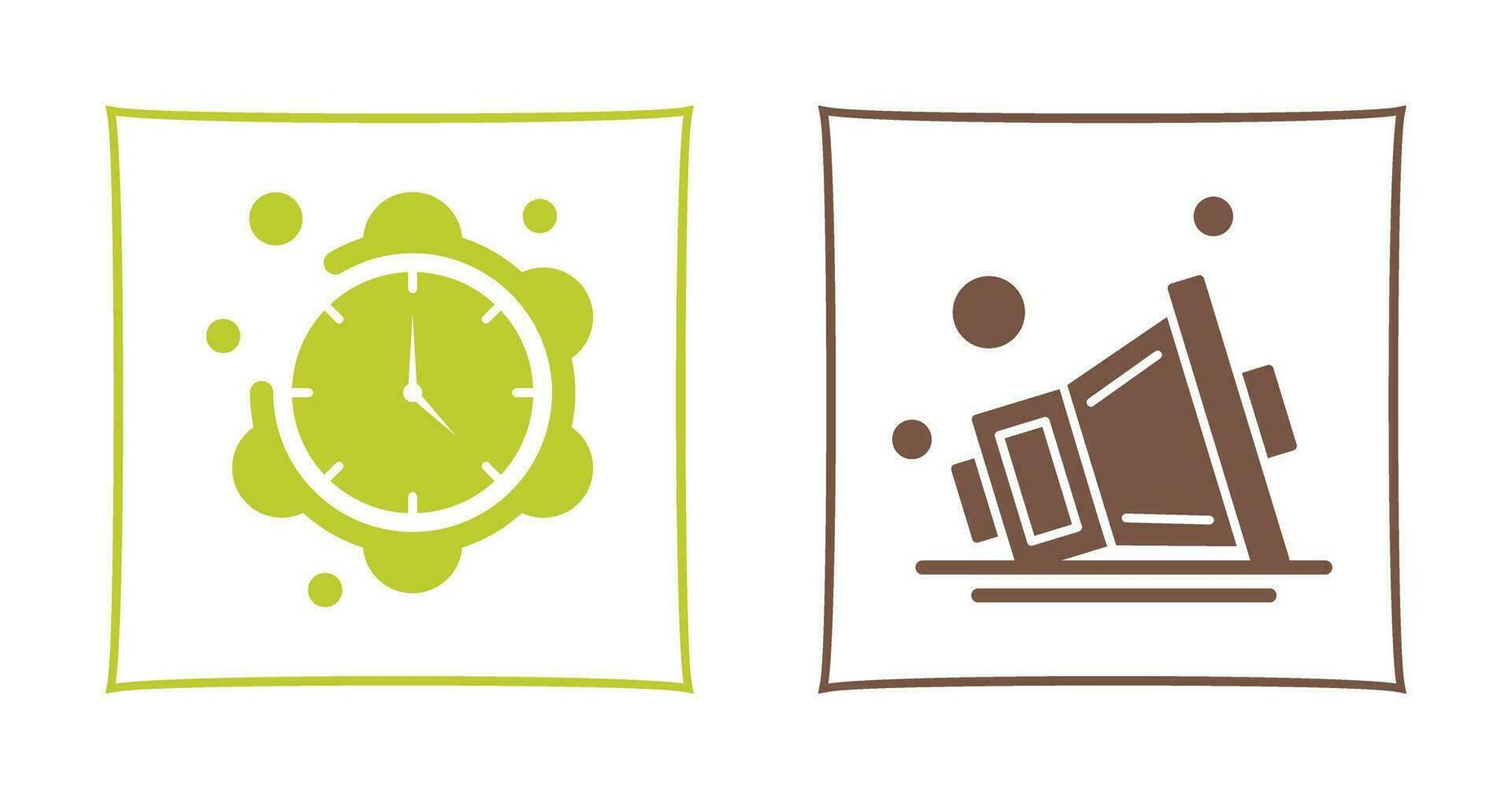 Clock and Speaker Icon vector