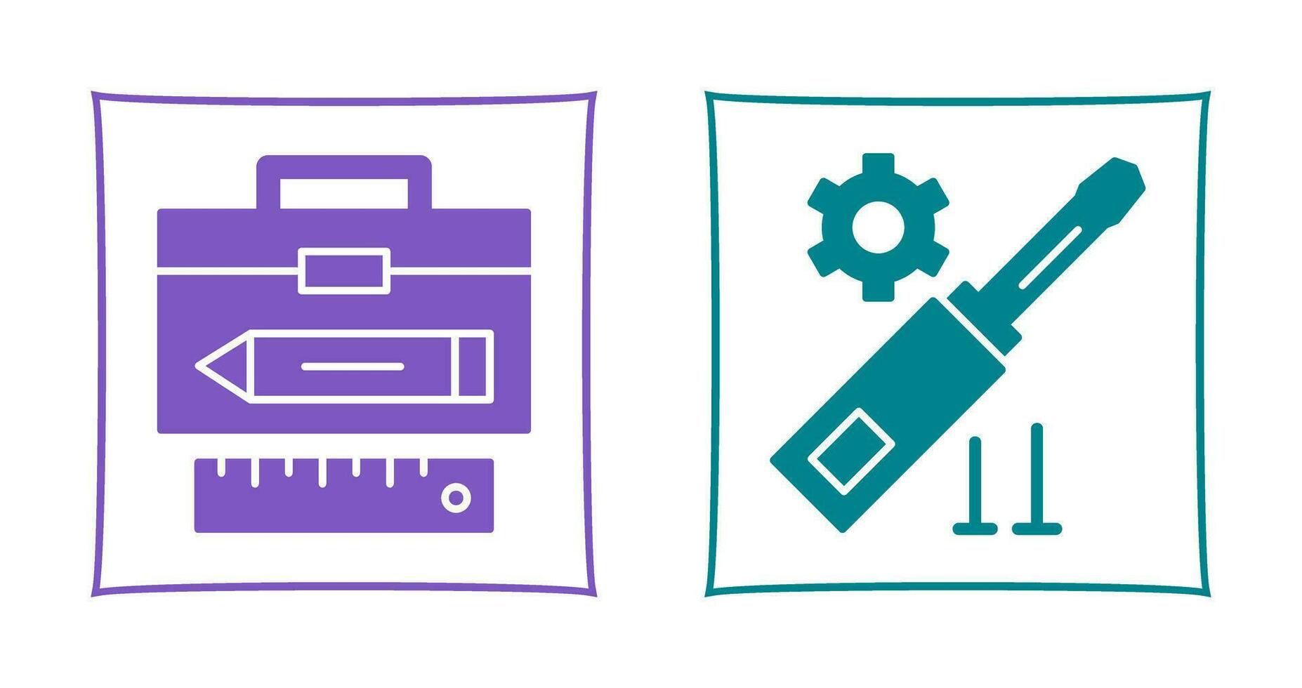 Geometry and Gear Icon vector