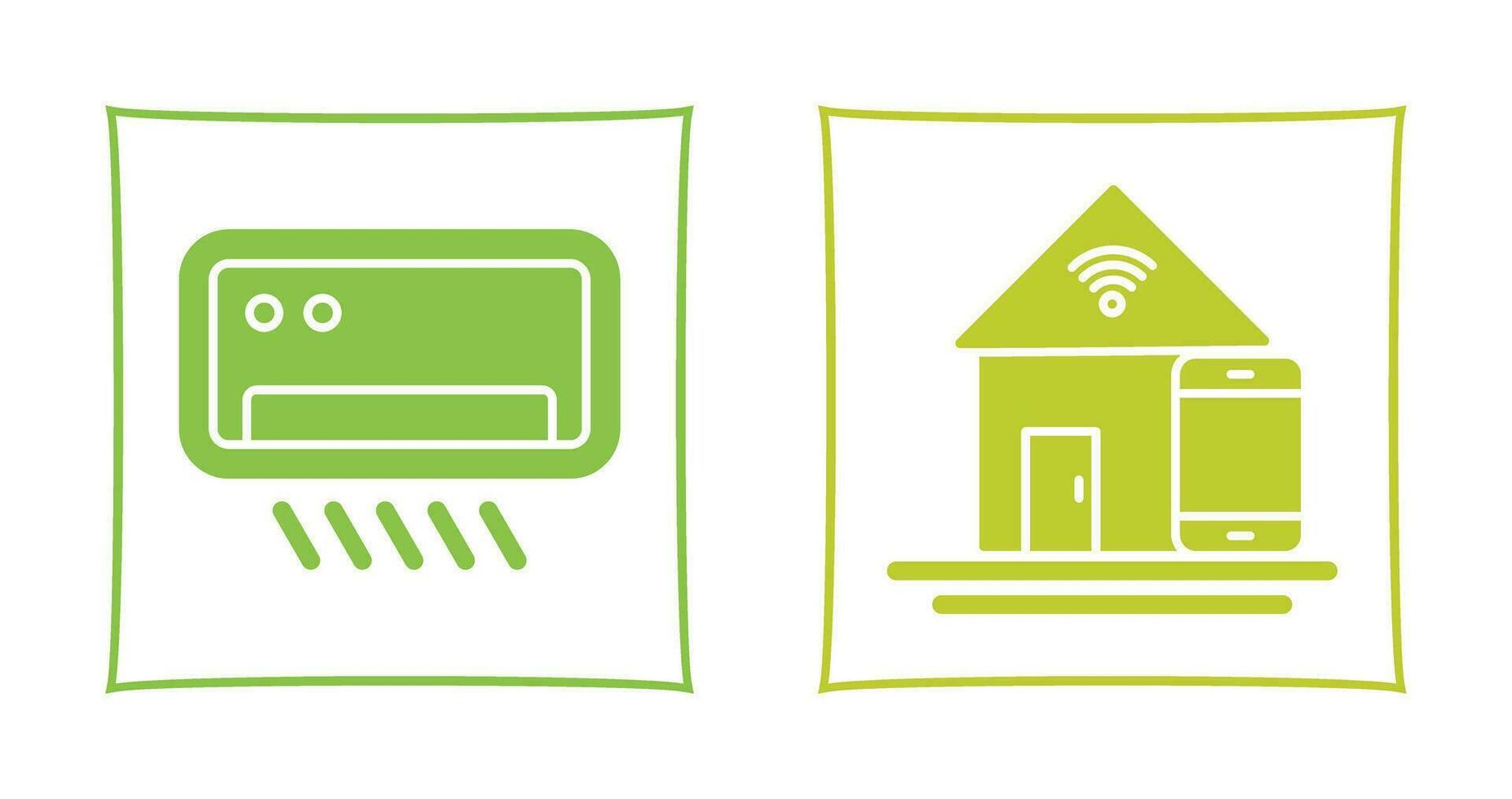 Air Conditioner and Home Automation Icon vector