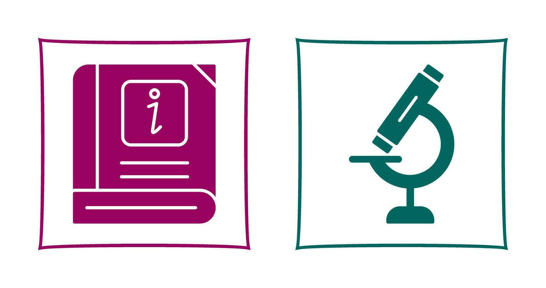 Information and Microscope Icon vector