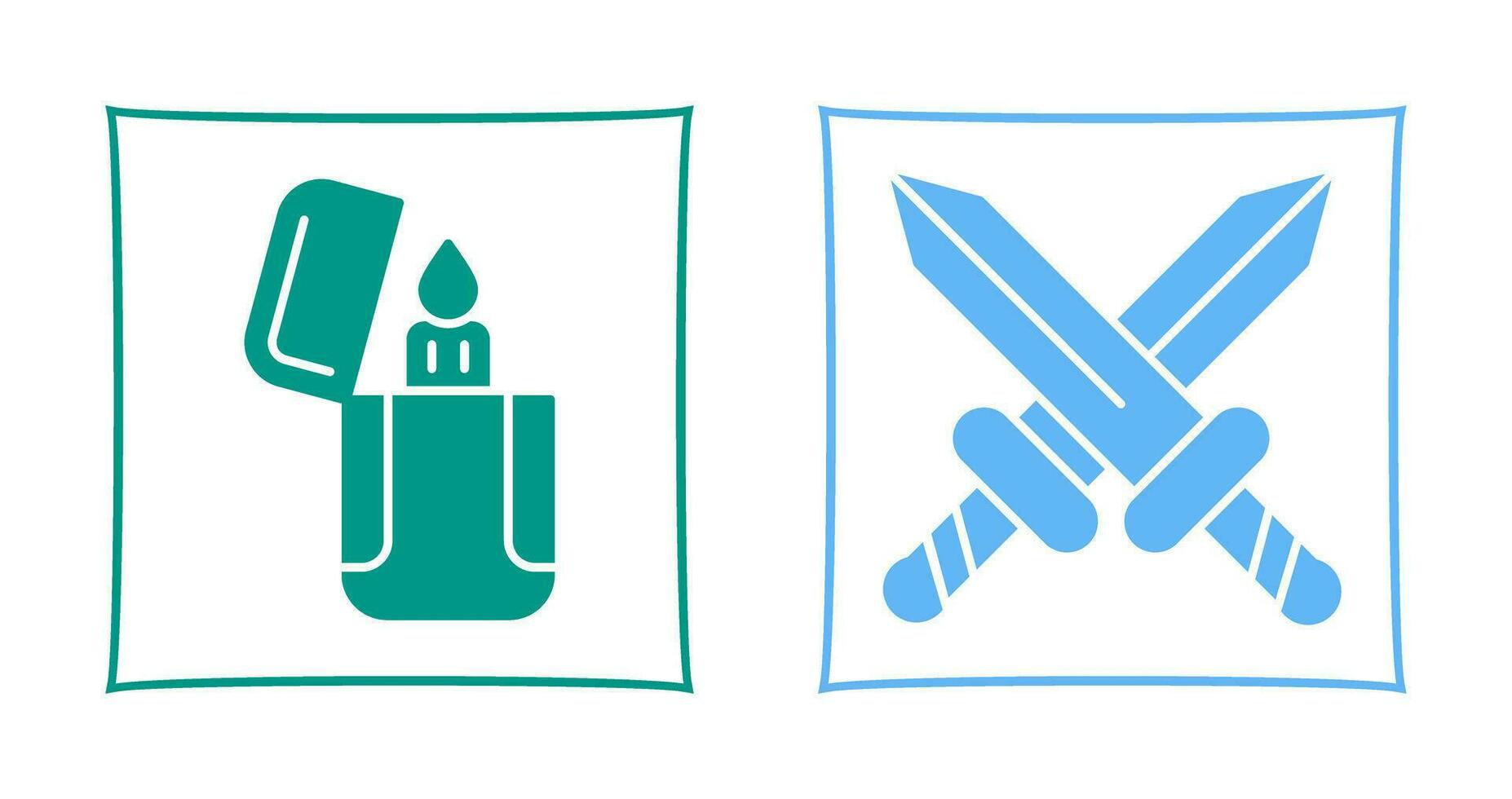 Lighter and Sword Icon vector