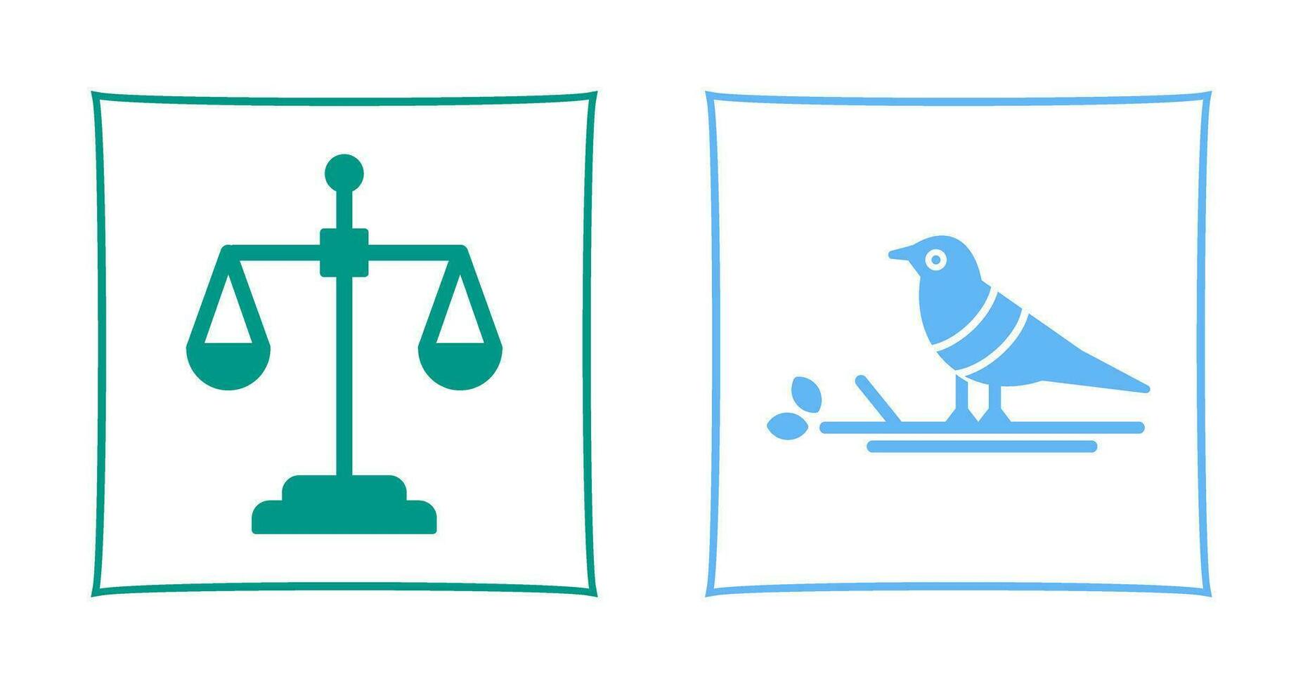 Scale and Bird Icon vector